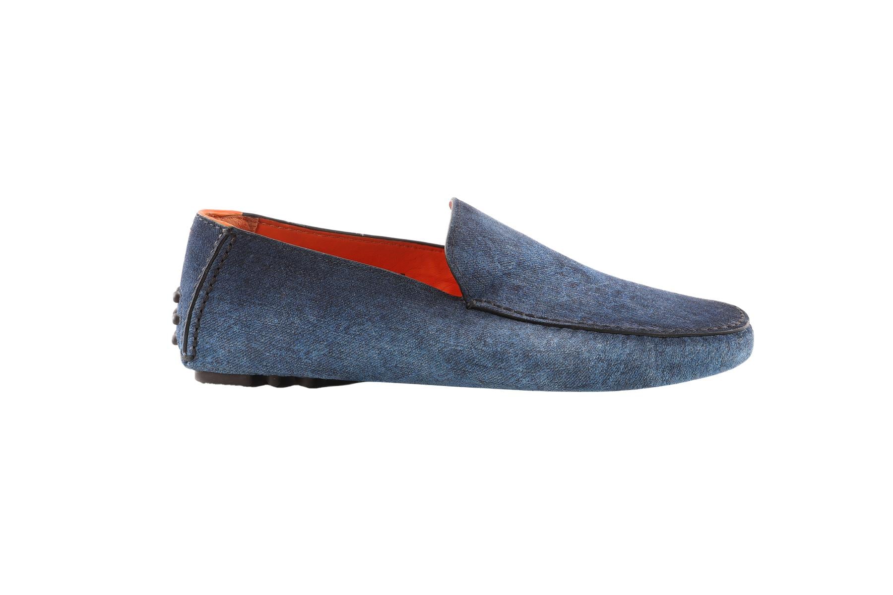 SANTONI BLUE MEN'S SUEDE LOAFERS EU 41.5 UK 8.5  US 11.5 - Image 2