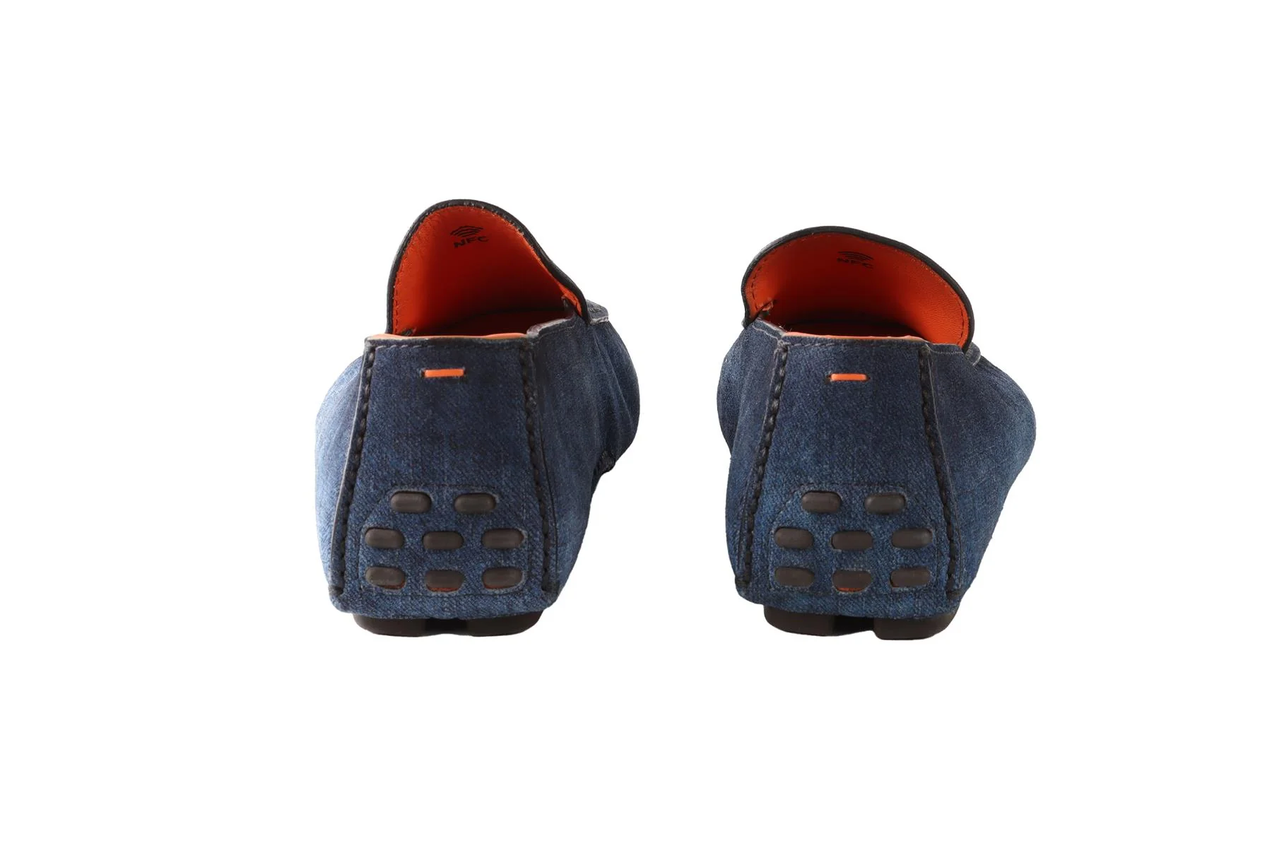 SANTONI BLUE MEN'S SUEDE LOAFERS EU 41.5 UK 8.5  US 11.5 - Image 5