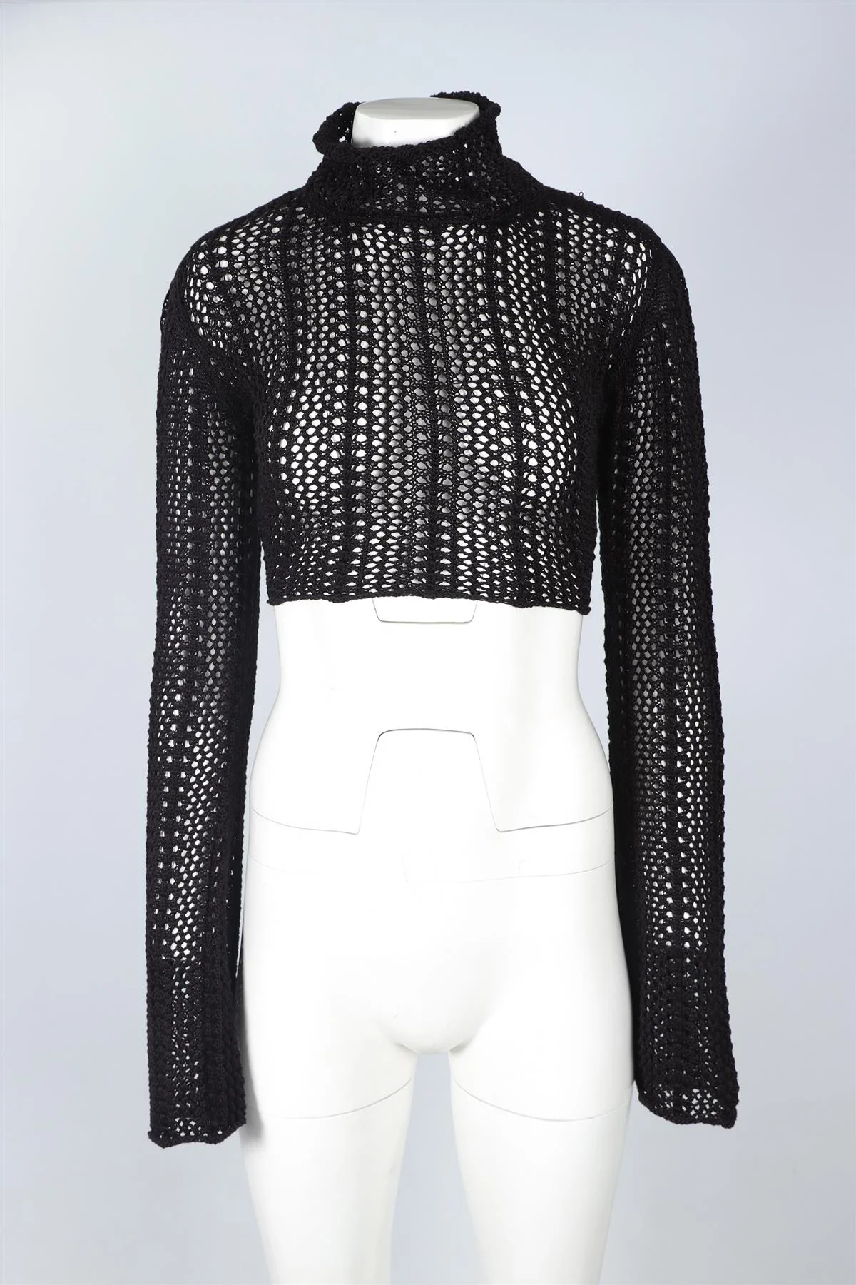SAVANNAH MORROW BLACK CROCHET TOP SMALL - Image 2
