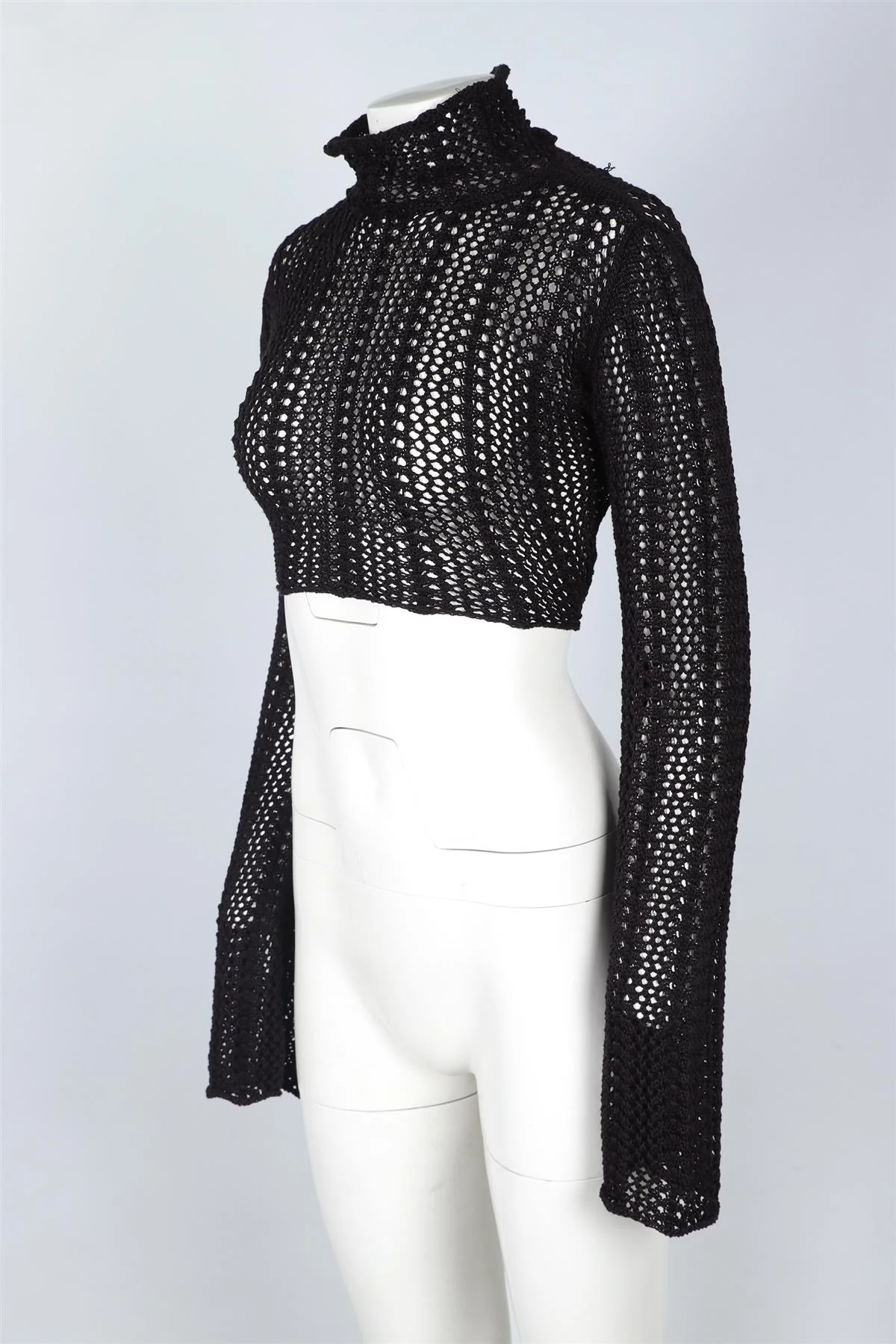 SAVANNAH MORROW BLACK CROCHET TOP SMALL - Image 3