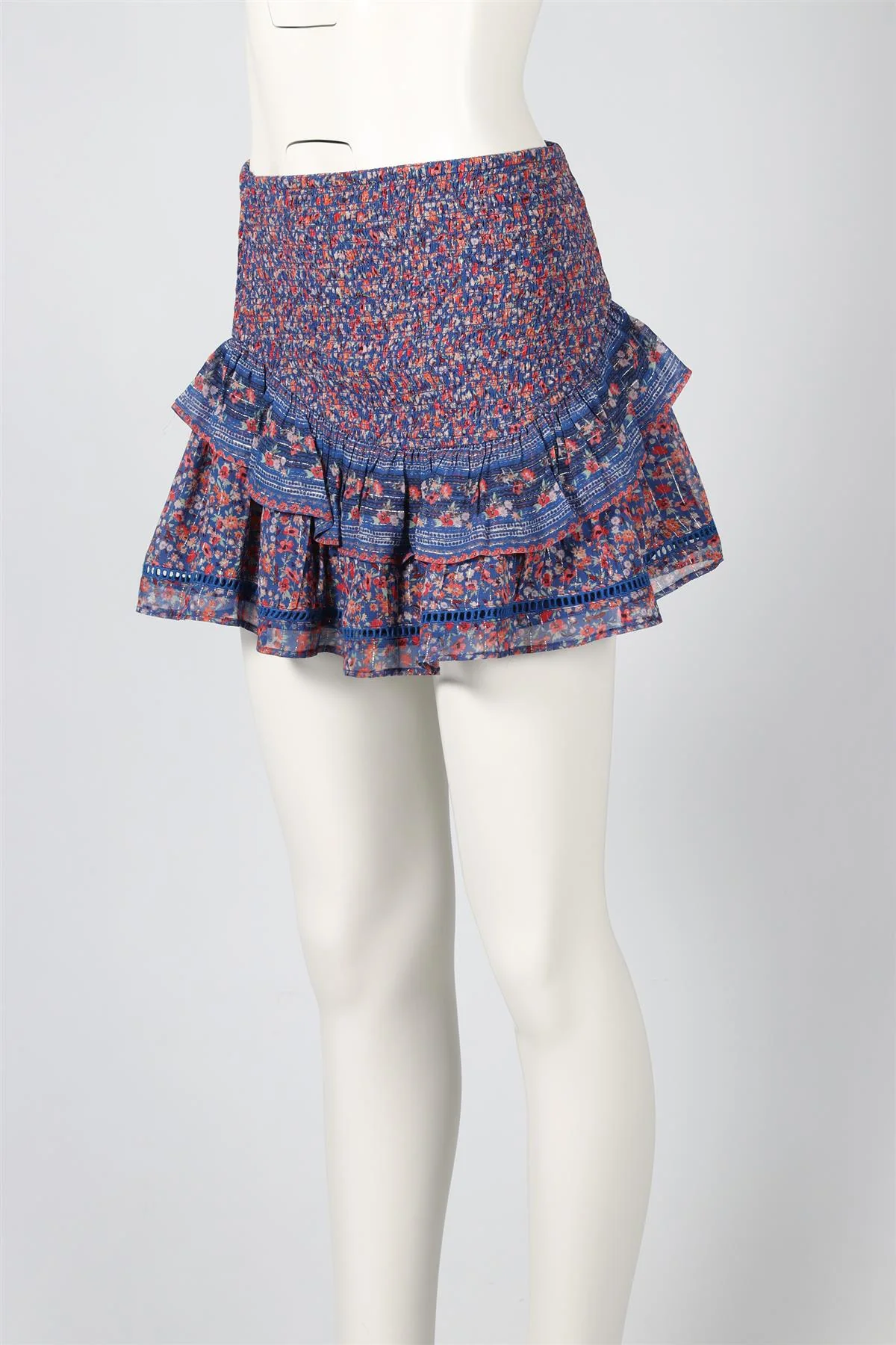SAYLOR BLUE CREPE MINI SKIRT SMALL - Image 3