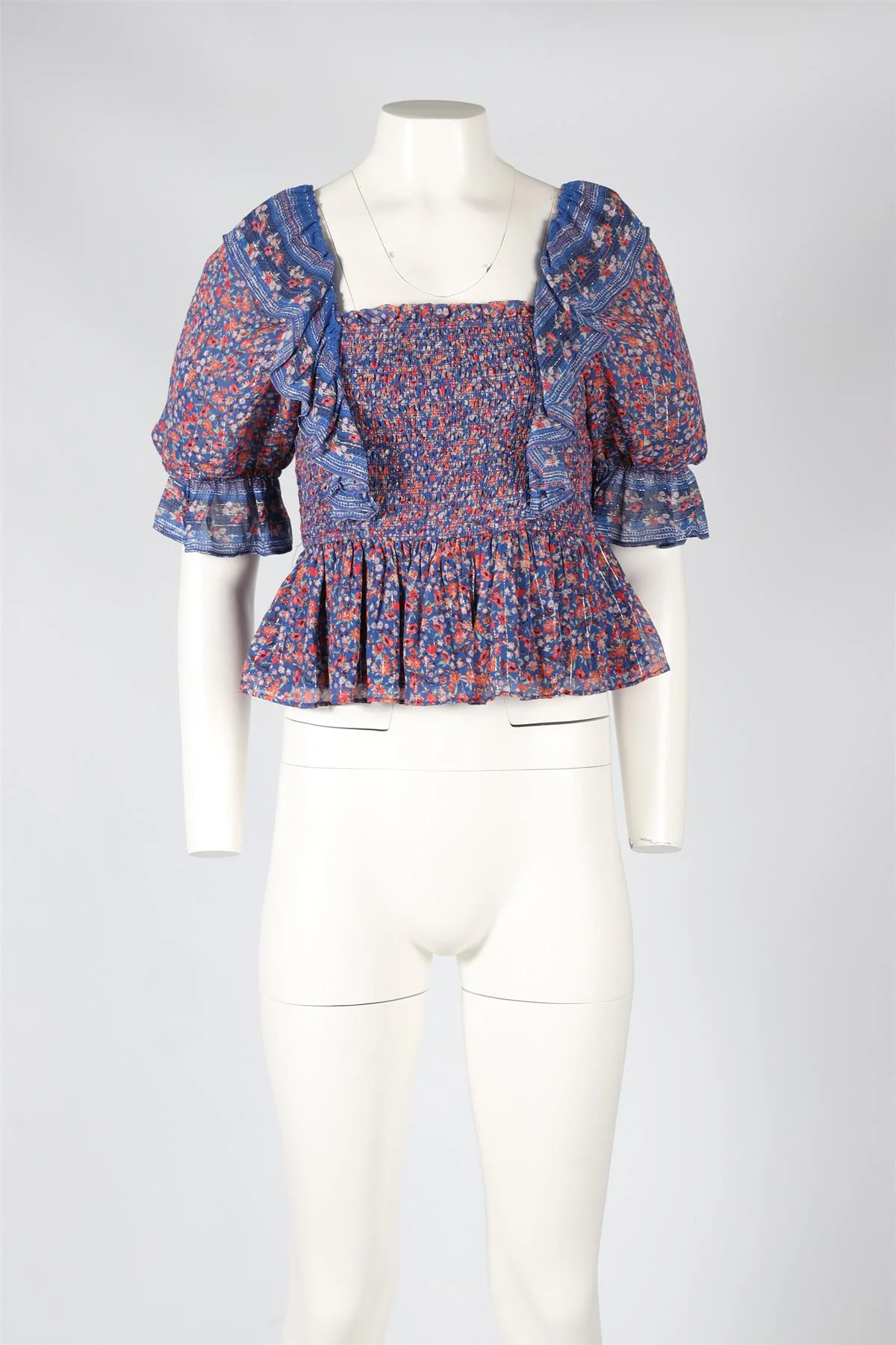SAYLOR BLUE CREPE TOP SMALL - Image 2