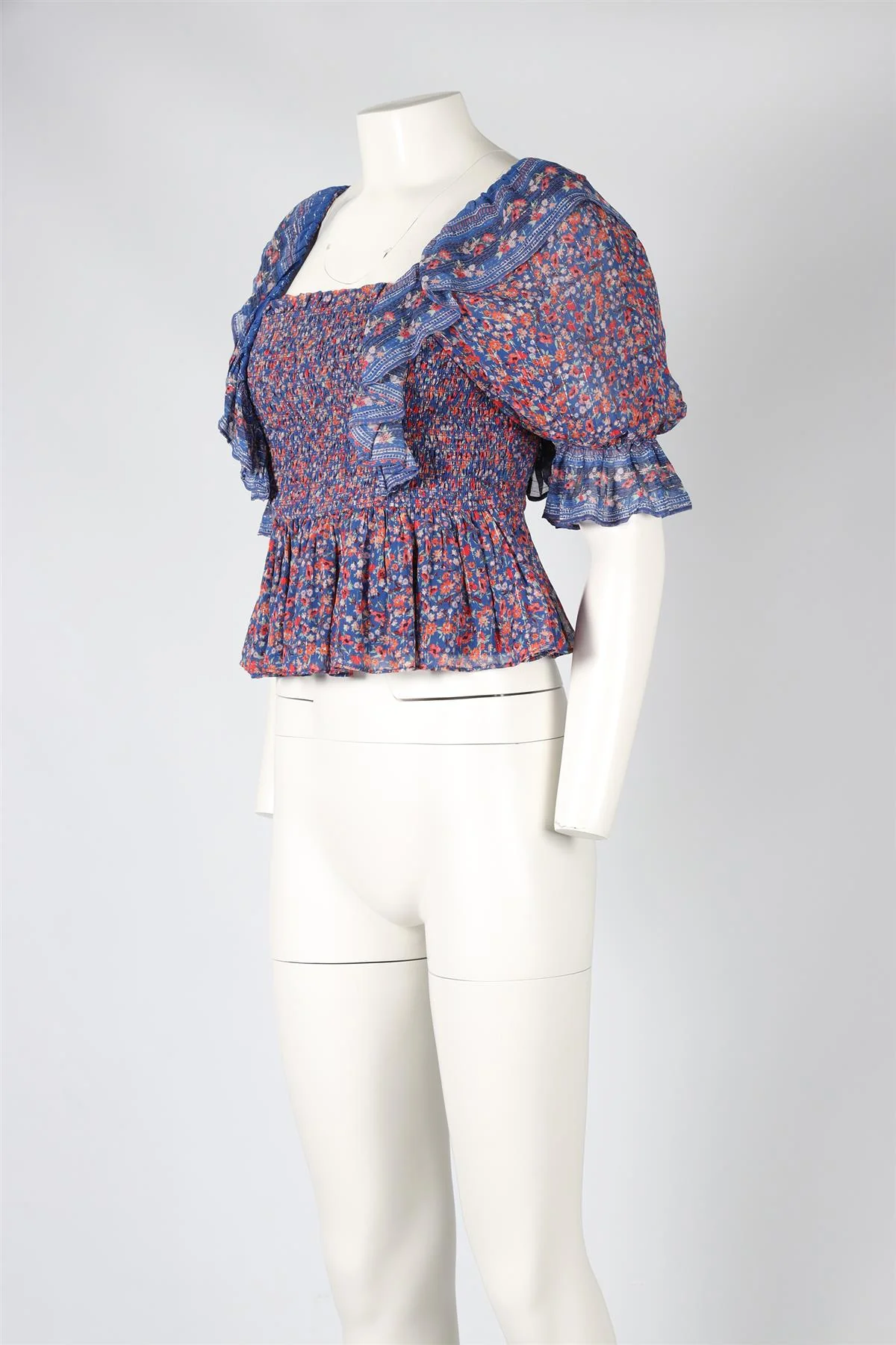 SAYLOR BLUE CREPE TOP SMALL - Image 3