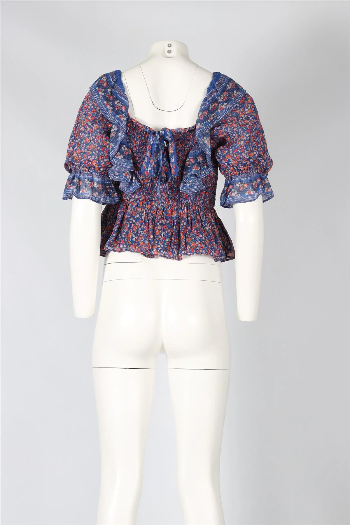 SAYLOR BLUE CREPE TOP SMALL - Image 4