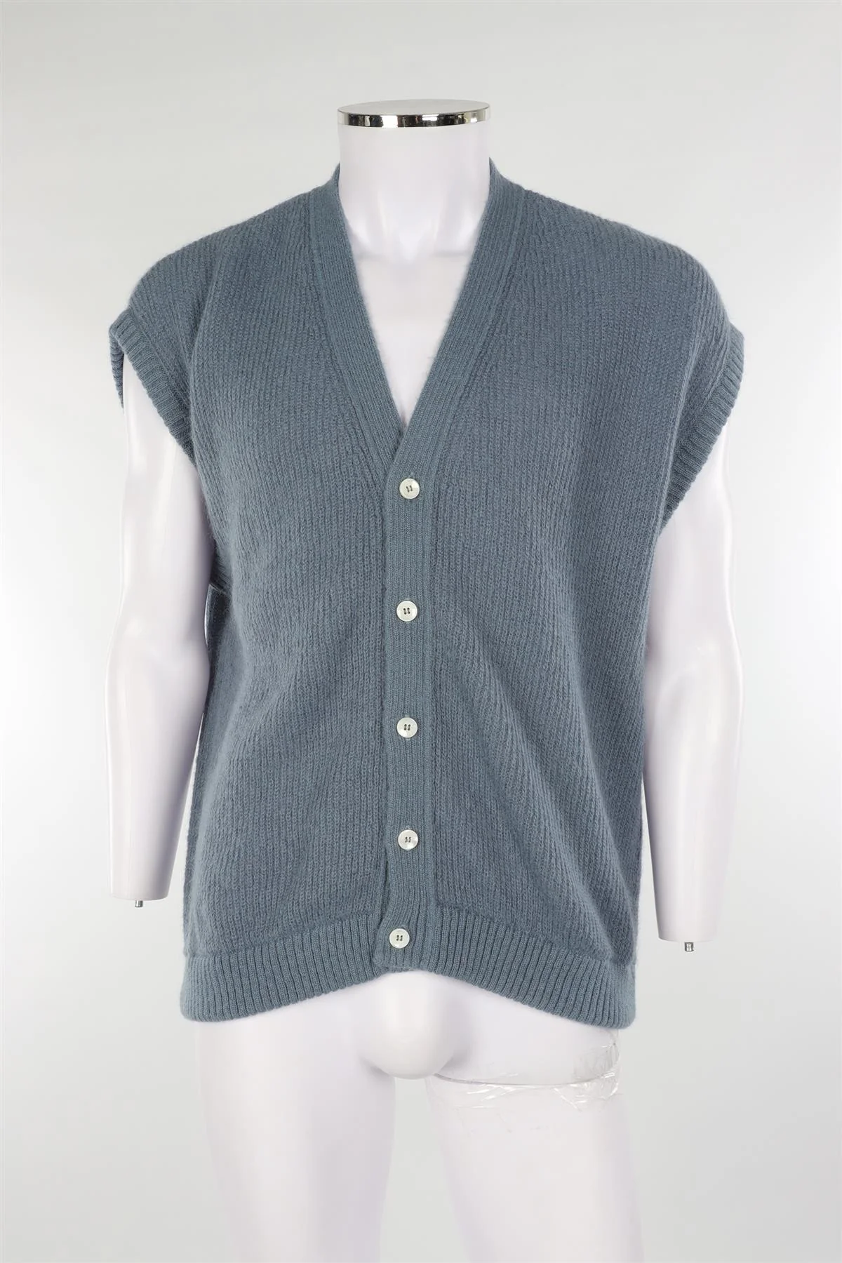 SECOND LAYER BLUE MEN'S WOOL VEST MEDIUM - Image 2