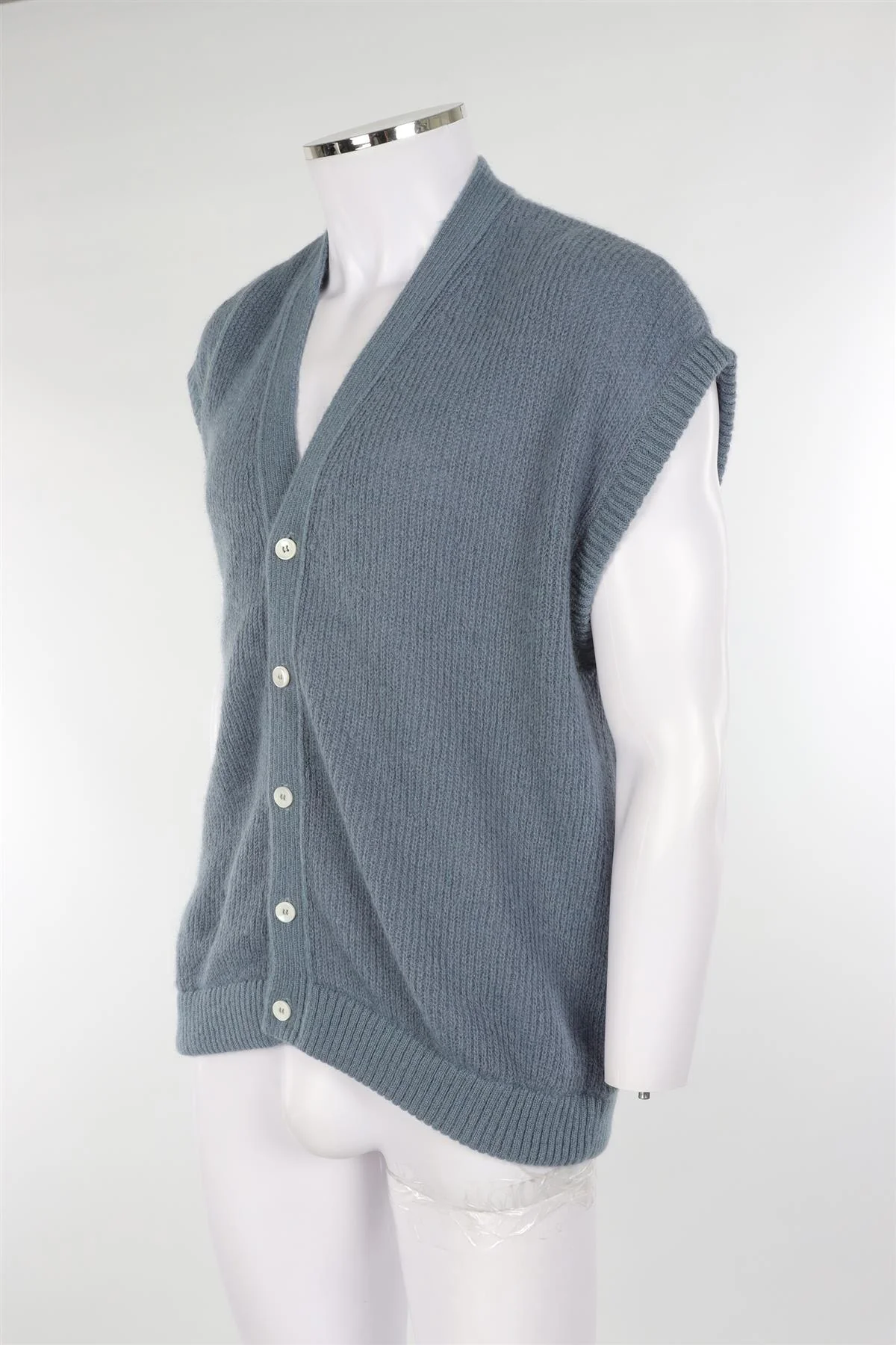 SECOND LAYER BLUE MEN'S WOOL VEST MEDIUM - Image 3