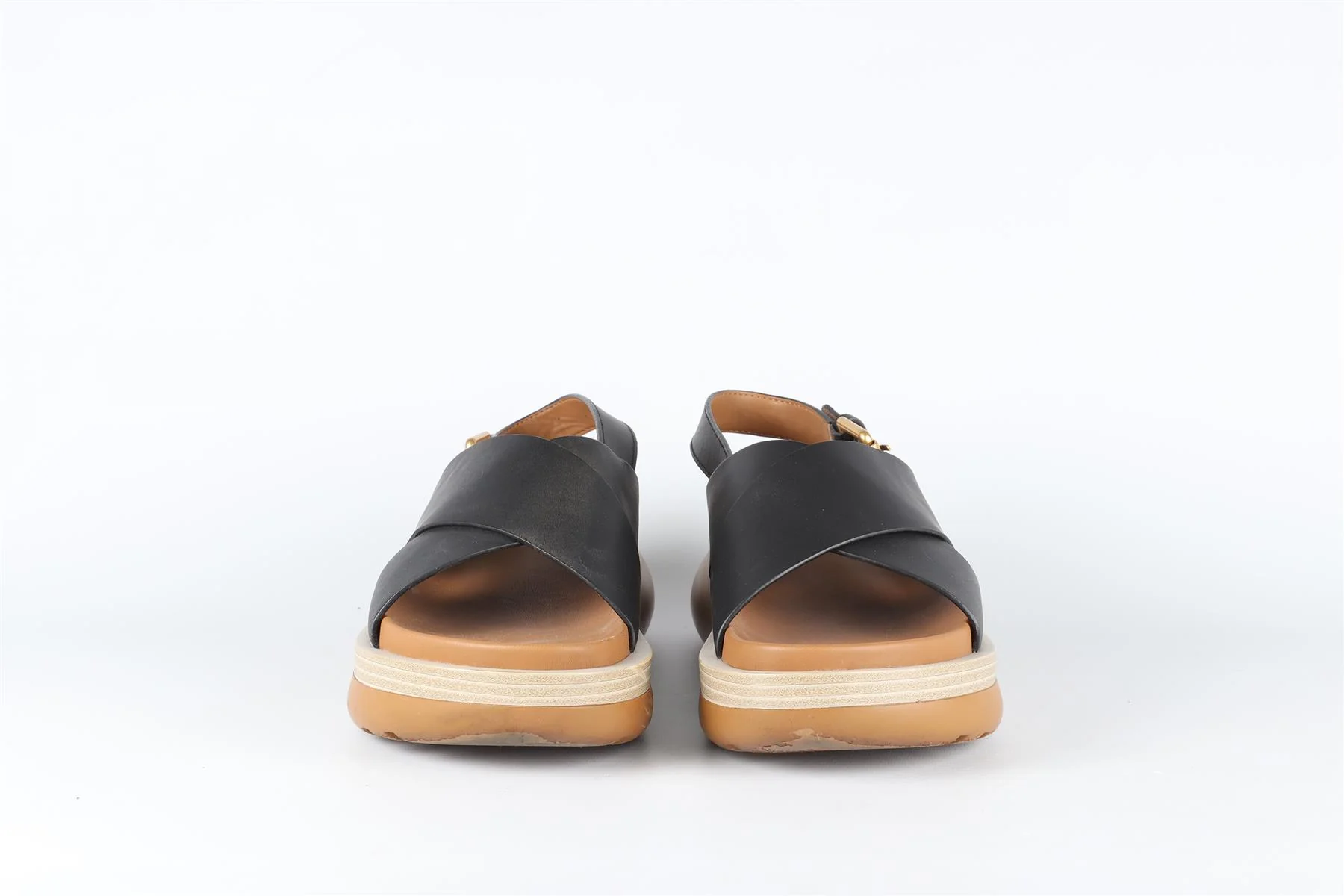 SEE BY CHLOÉ  BLACK LEATHER SANDALS EU 40 UK 7 US 10 - Image 10
