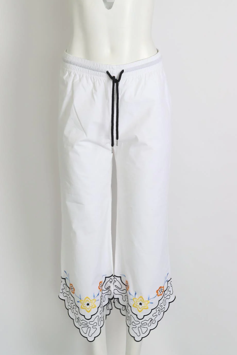 SEE BY CHLOÉ EMBROIDERED COTTON PANTS FR 36 UK 8 - Image 2