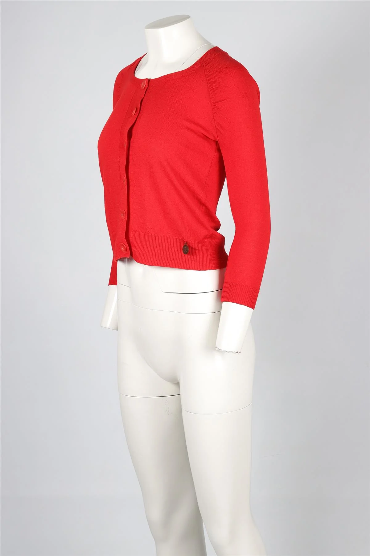 SEE BY CHLOÉ RED WOOL CARDIGAN IT 40 UK 8 - Image 3