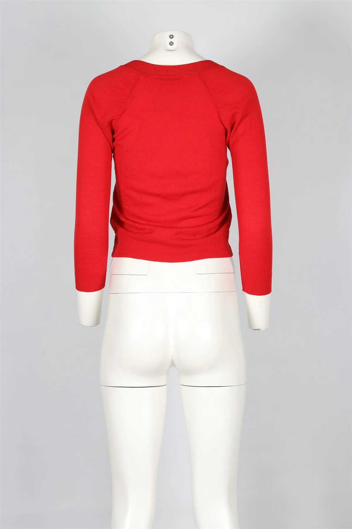 SEE BY CHLOÉ RED WOOL CARDIGAN IT 40 UK 8 - Image 4
