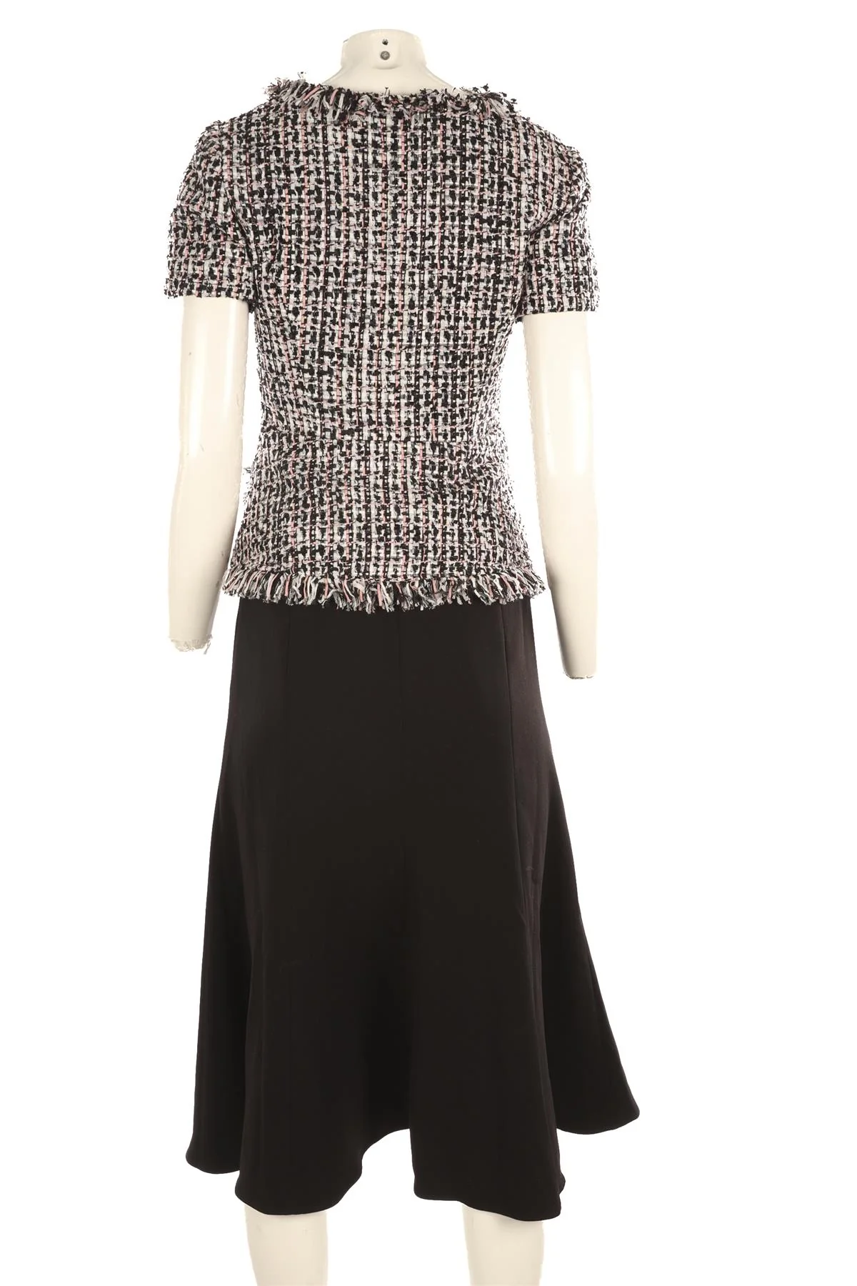 SELF-PORTRAIT BLACK CREPE MAXI DRESS UK 8 - Image 4