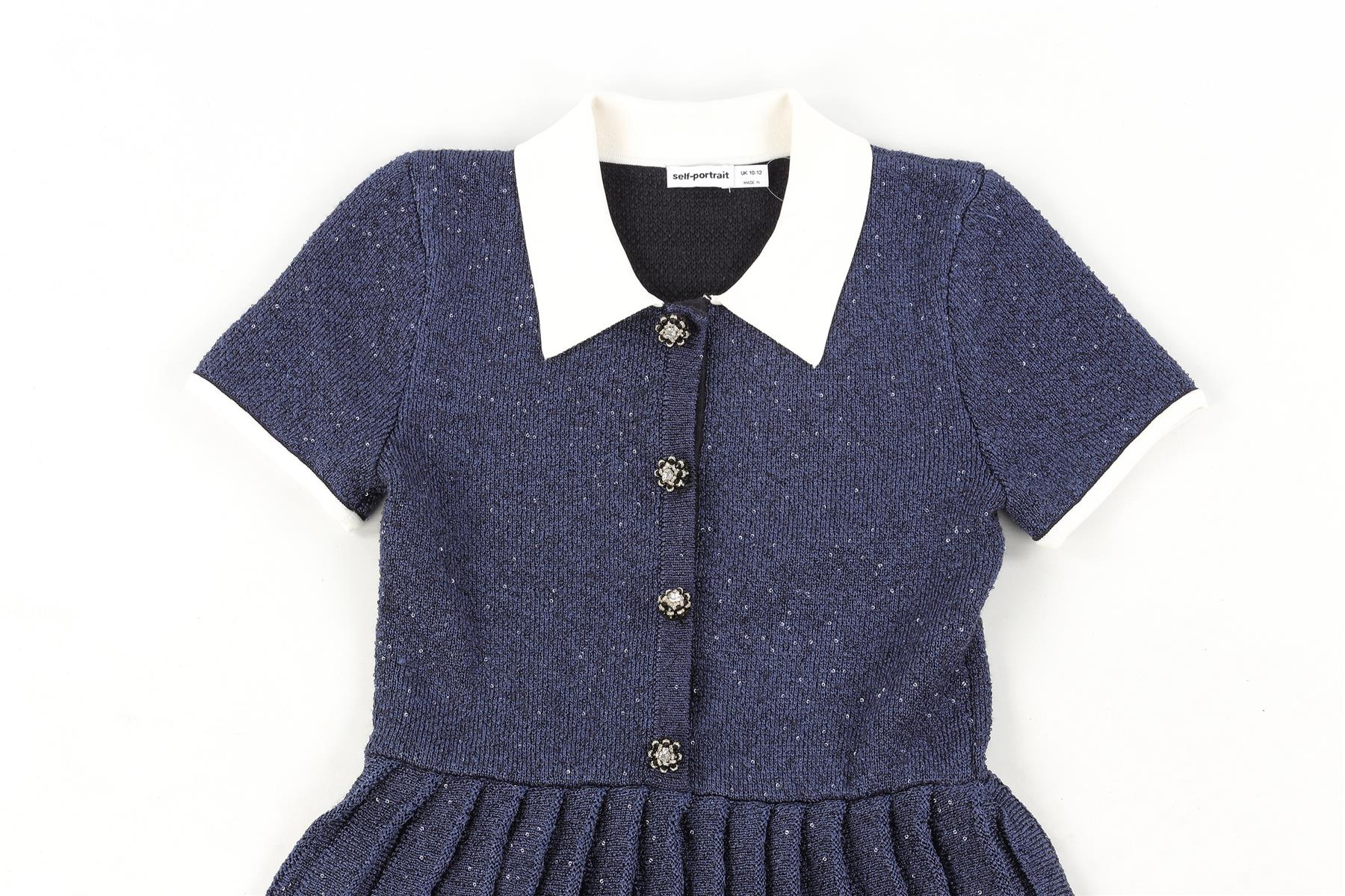 SELF-PORTRAIT BLUE KIDS GIRLS DRESS 10-12 YEARS - Image 3