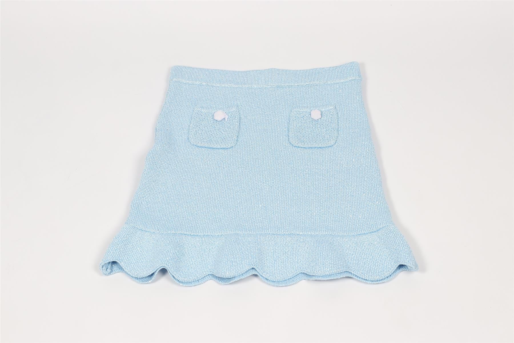 SELF-PORTRAIT BLUE KIDS GIRLS KNIT SKIRT 10-12 YEARS - Image 2
