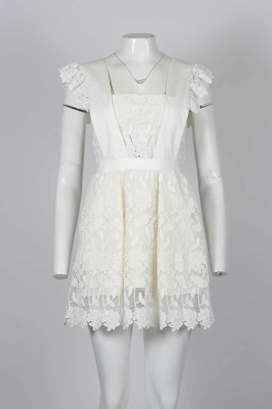SELF-PORTRAIT COTTON BLEND MINI DRESS UK 10 - Image 2