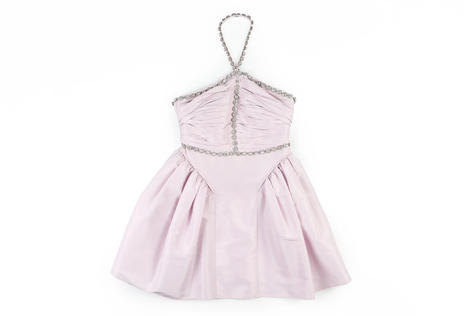SELF-PORTRAIT PURPLE TAFFETA MINI DRESS UK 4 - Image 2