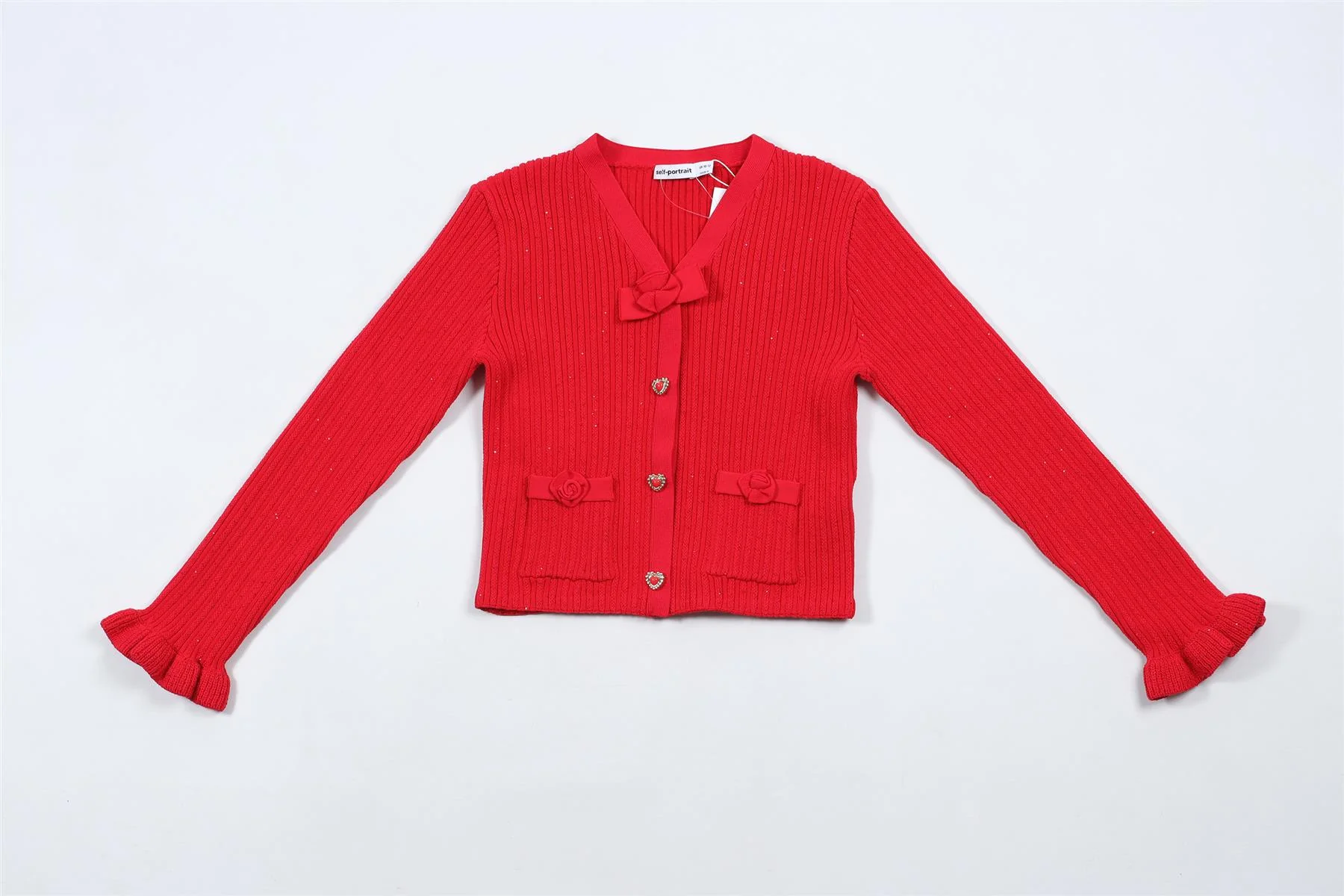 SELF-PORTRAIT RED KIDS GIRLS CARDIGAN 10-12 YEARS - Image 2