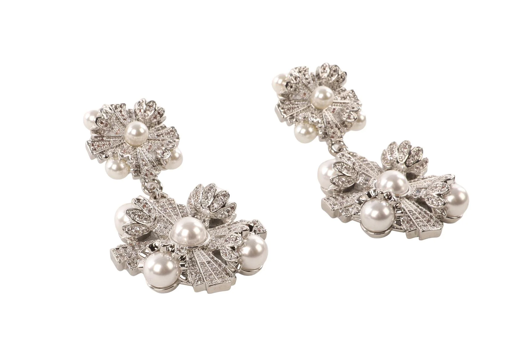 SELF PORTRAIT SILVER CLIP EARRINGS - Image 2