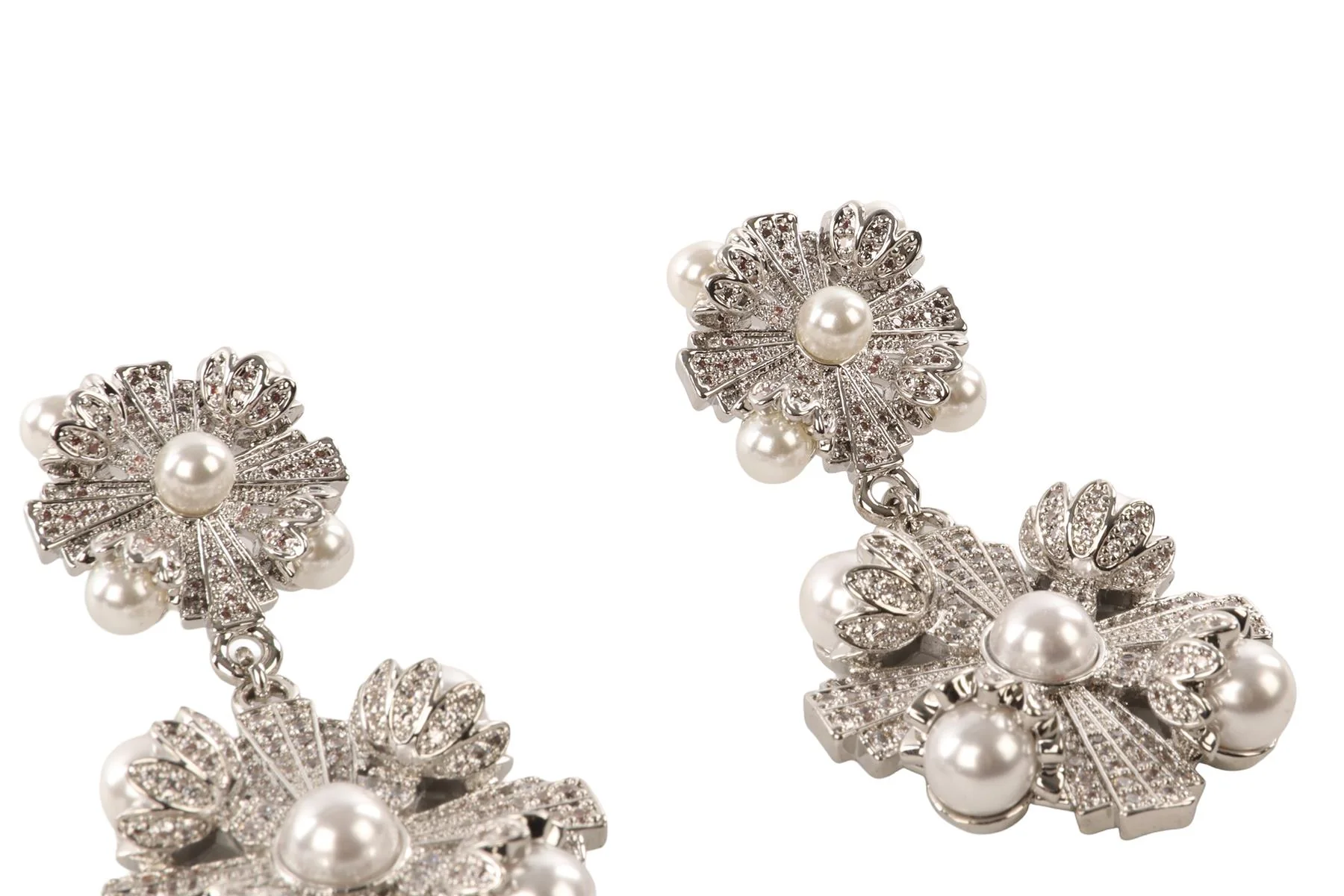SELF PORTRAIT SILVER CLIP EARRINGS - Image 3