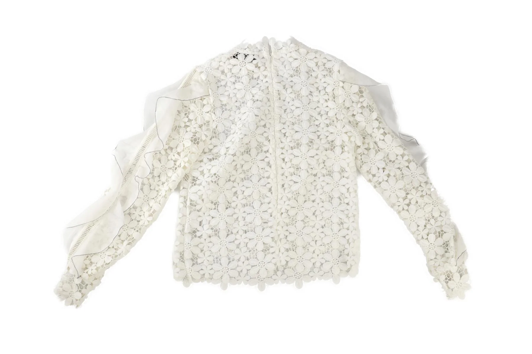 SELF-PORTRAIT WHITE CROCHET TOP UK 4 - Image 4