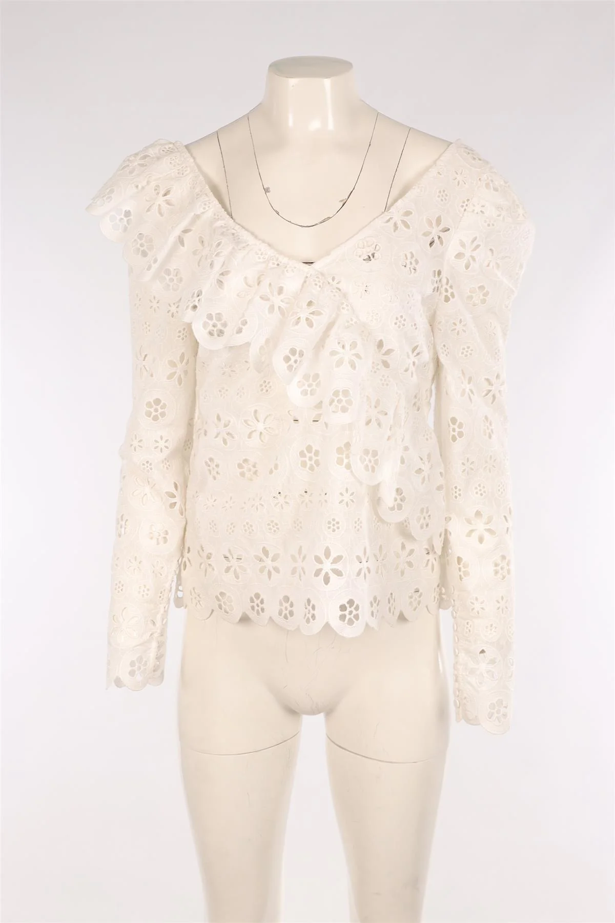SELF-PORTRAIT WHITE LACE TOP UK 10 - Image 2