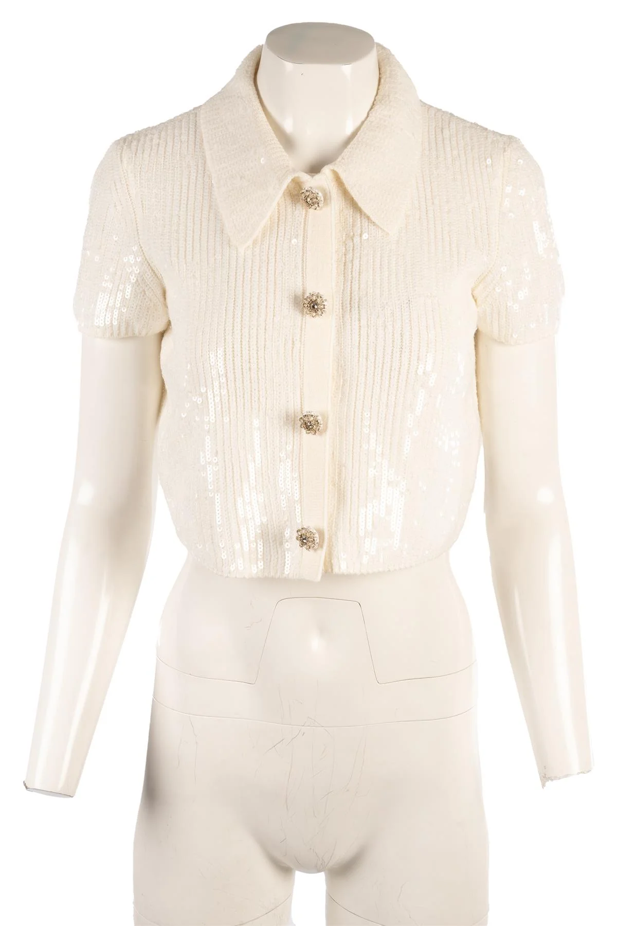SELF-PORTRAIT WHITE SEQUIN TOP SMALL - Image 2