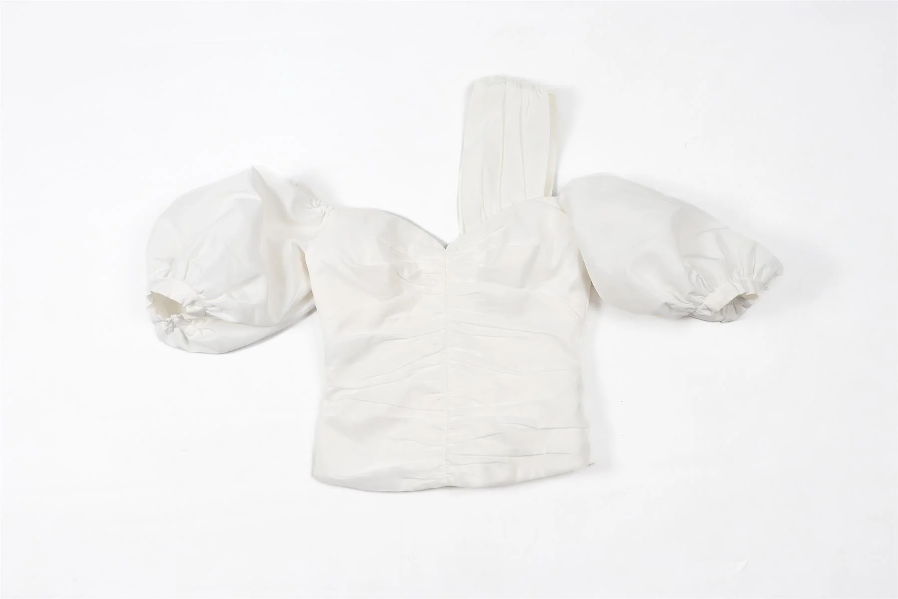 SELF-PORTRAIT WHITE TAFFETA TOP UK 6 - Image 2