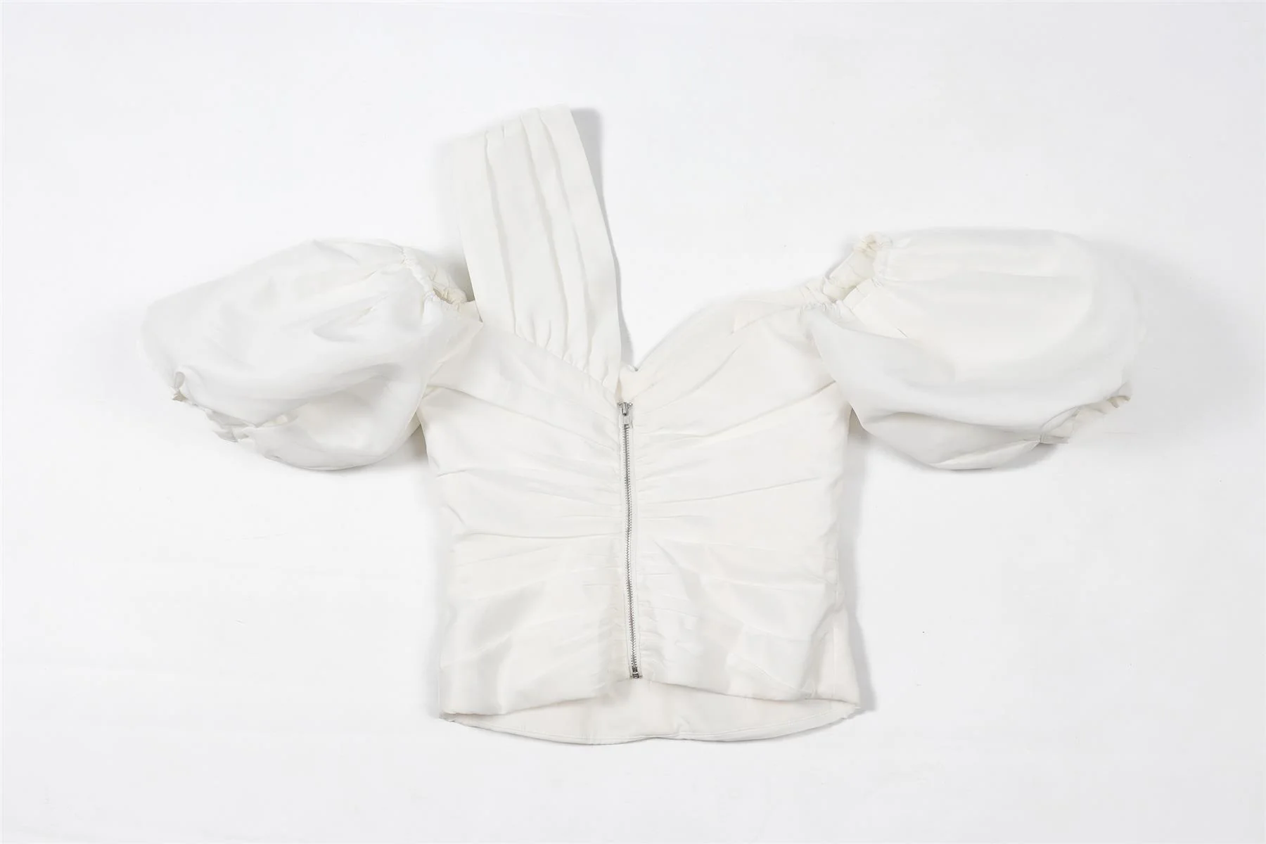SELF-PORTRAIT WHITE TAFFETA TOP UK 6 - Image 4