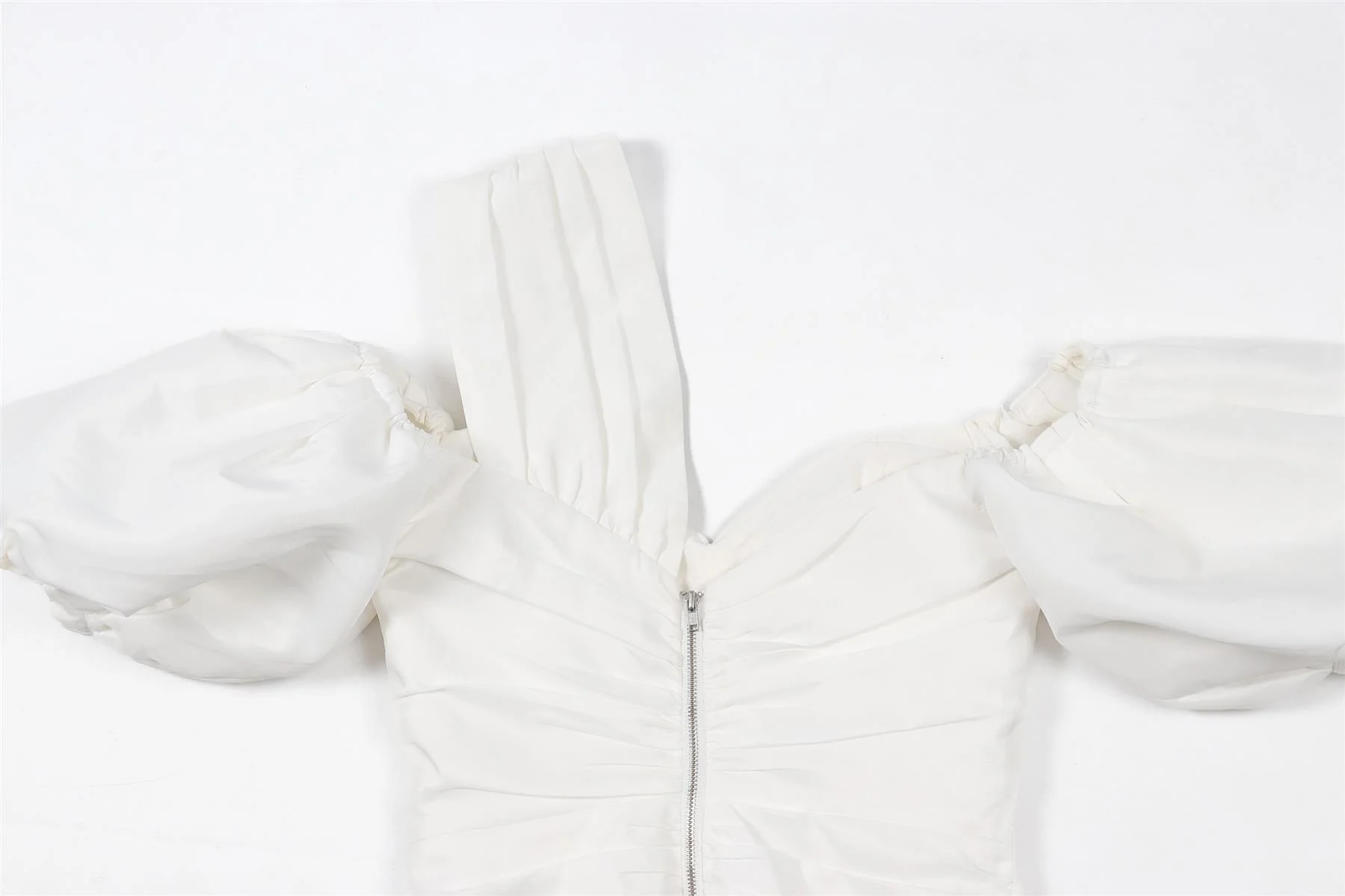 SELF-PORTRAIT WHITE TAFFETA TOP UK 6 - Image 5
