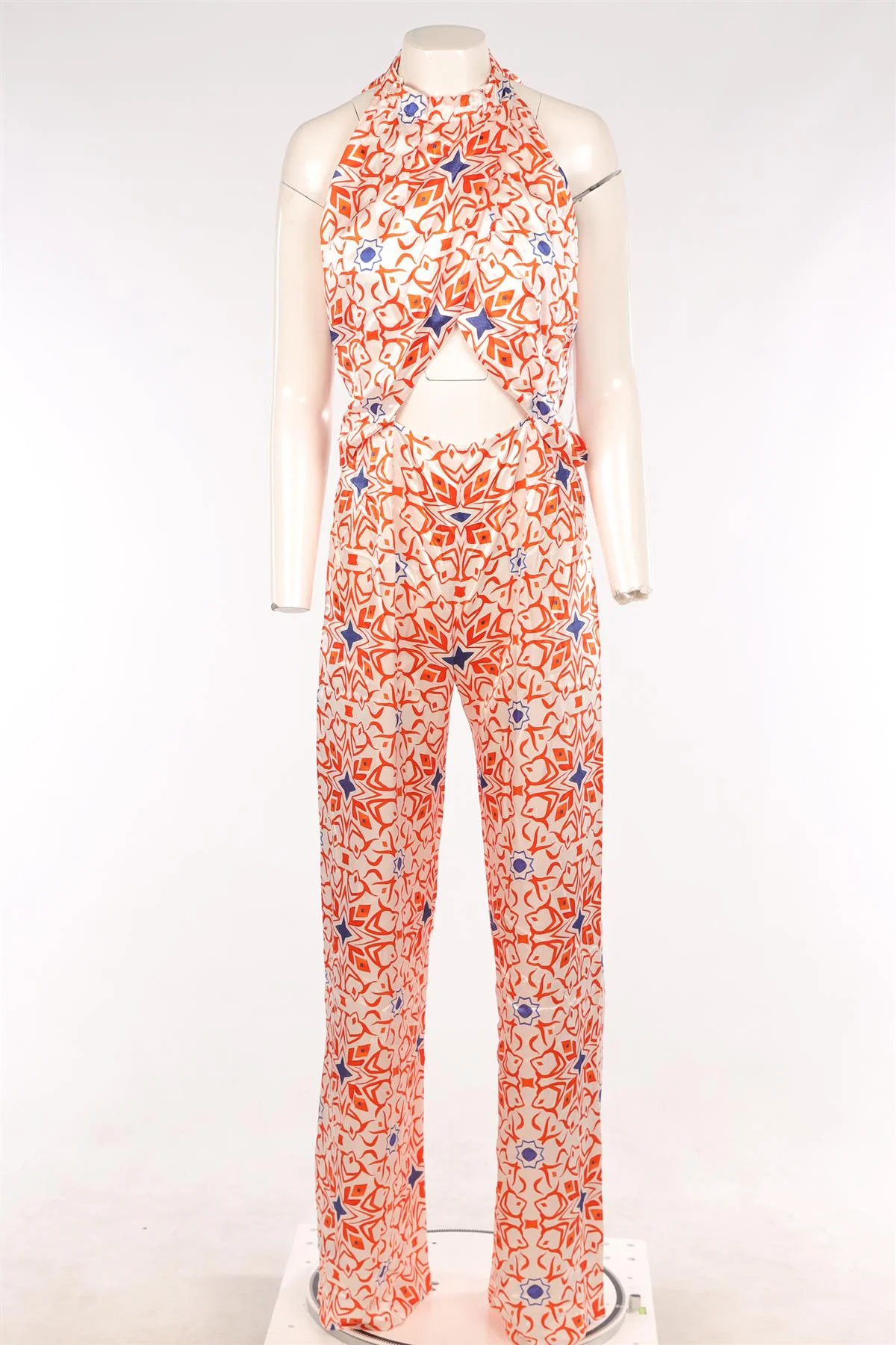 SEREN LONDON MULTI SILK JUMPSUIT MEDIUM - Image 2