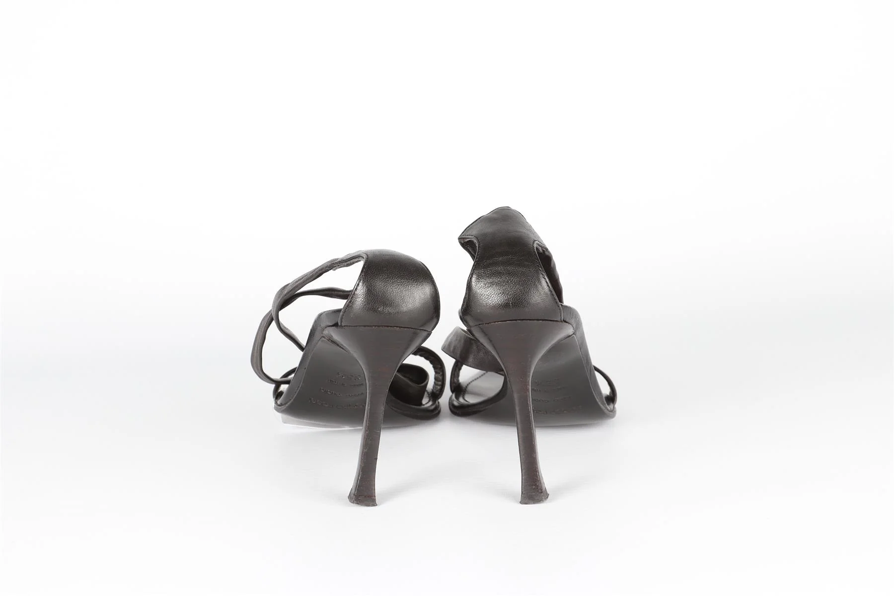 SERGIO ROSSI BLACK LEATHER SANDALS EU 35.5 UK 2.5 US 5.5 - Image 5