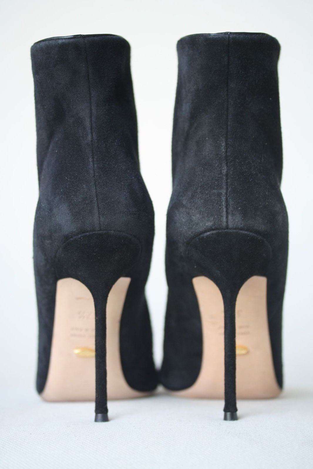 SERGIO ROSSI BLACK SUEDE ANKLE BOOTS  EU 37.5 UK 4.5 US 7.5 - Image 2