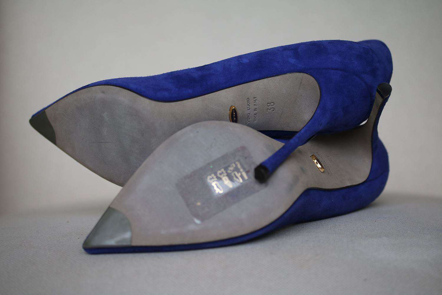SERGIO ROSSI GODIVA SUEDE STILETTO PUMPS EU 38 UK 5 US 8 - Image 4