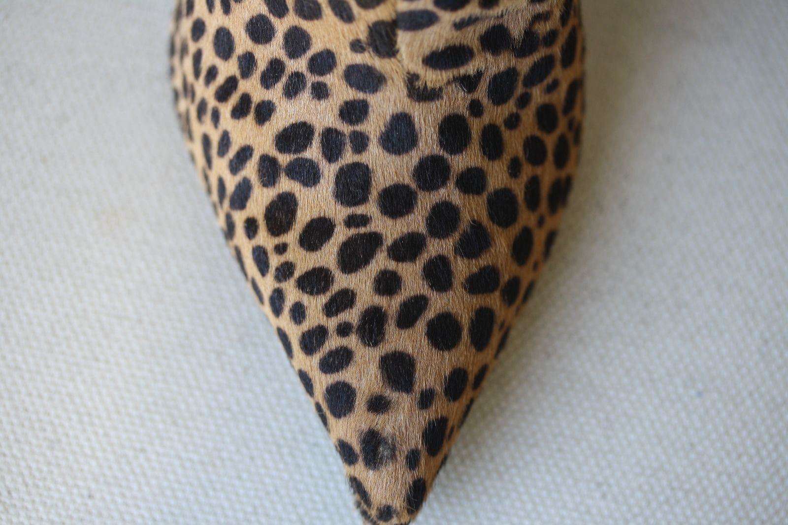 SERGIO ROSSI LEOPARD PRINT PONY-HAIR BOOTS EU 38 UK 5 US 8 - Image 5