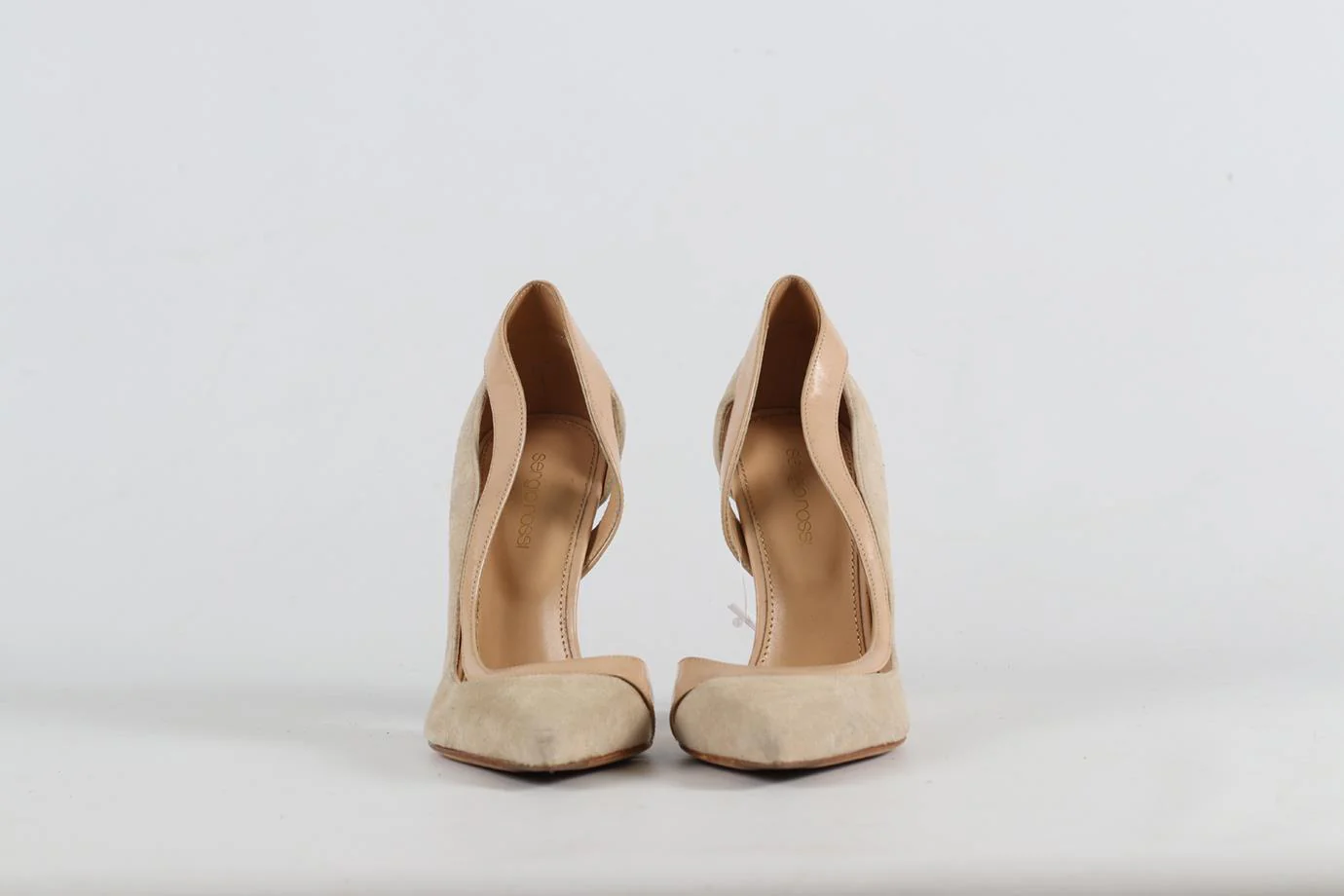 SERGIO ROSSI SUEDE AND LEATHER PUMPS EU 37.5 UK 4.5 US 7.5 - Image 3