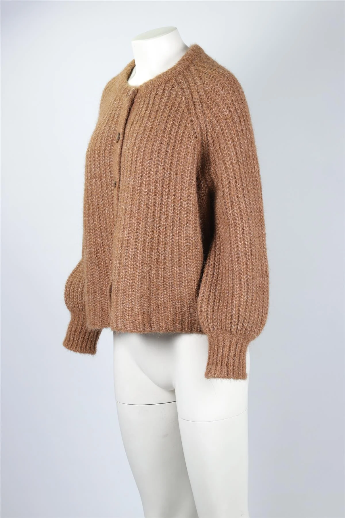 SEZANE BROWN ALPACA CARDIGAN MEDIUM - Image 3