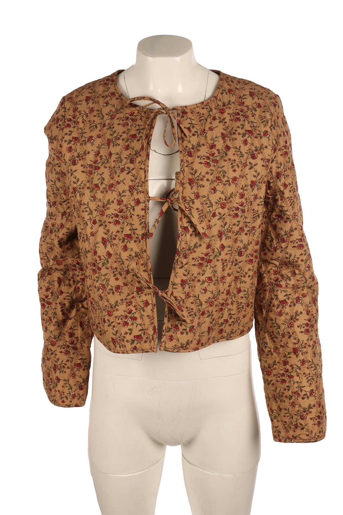 SEZANE BROWN COTTON JACKET FR 38 UK 10 - Image 2