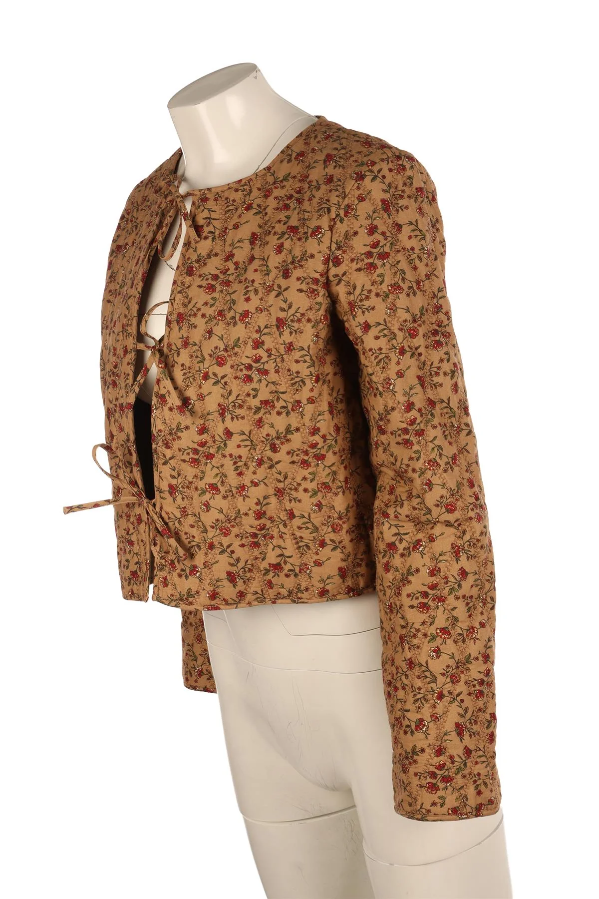 SEZANE BROWN COTTON JACKET FR 38 UK 10 - Image 3