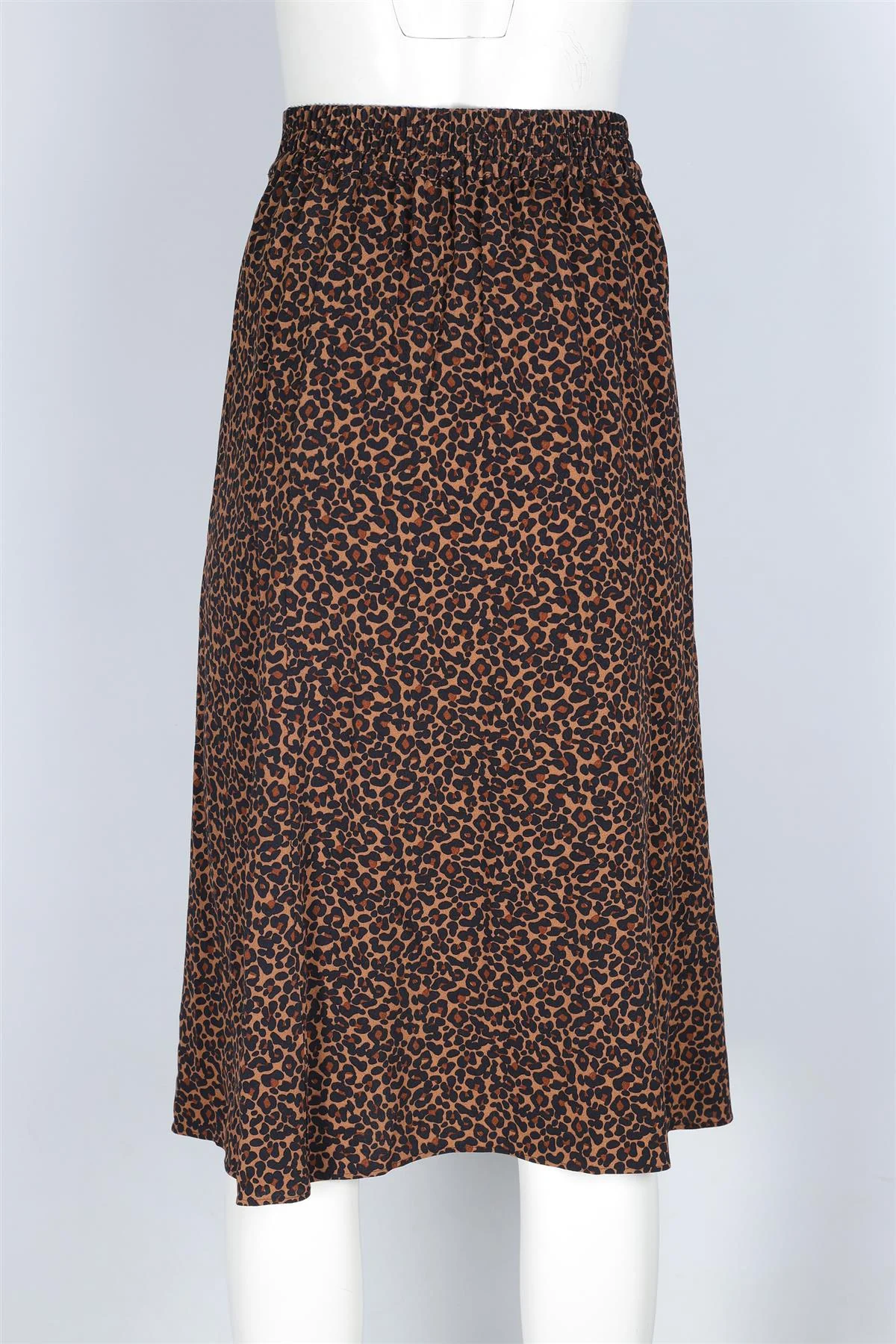 SEZANE BROWN VISCOSE MIDI SKIRT FR 44 UK 16 - Image 4