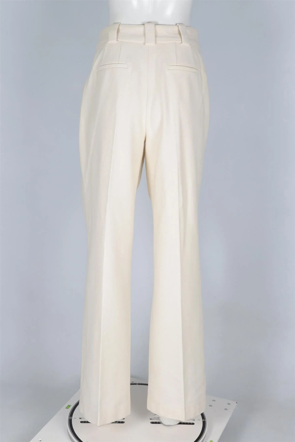 SEZANE CREAM WOOL WIDE LEG PANTS FR 38 UK 10 - Image 4