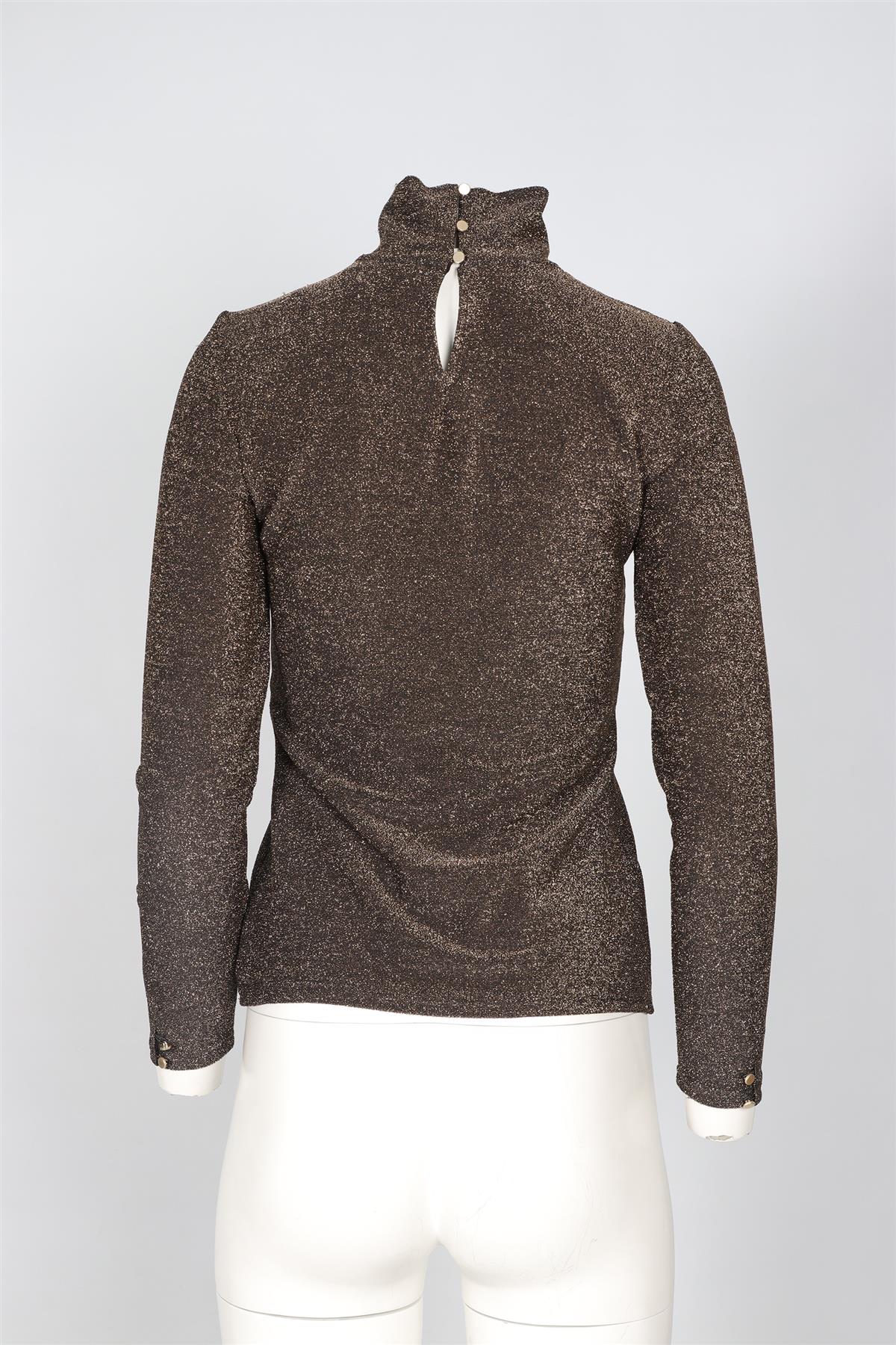 SEZANE GOLD KNIT TOP SMALL - Image 4