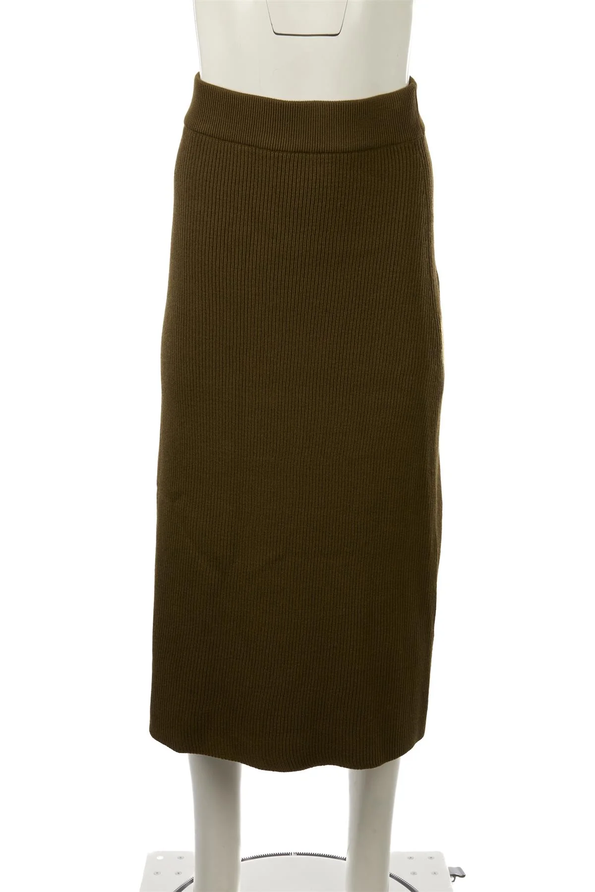 SÉZANE GREEN WOOL MIDI SKIRT MEDIUM - Image 2
