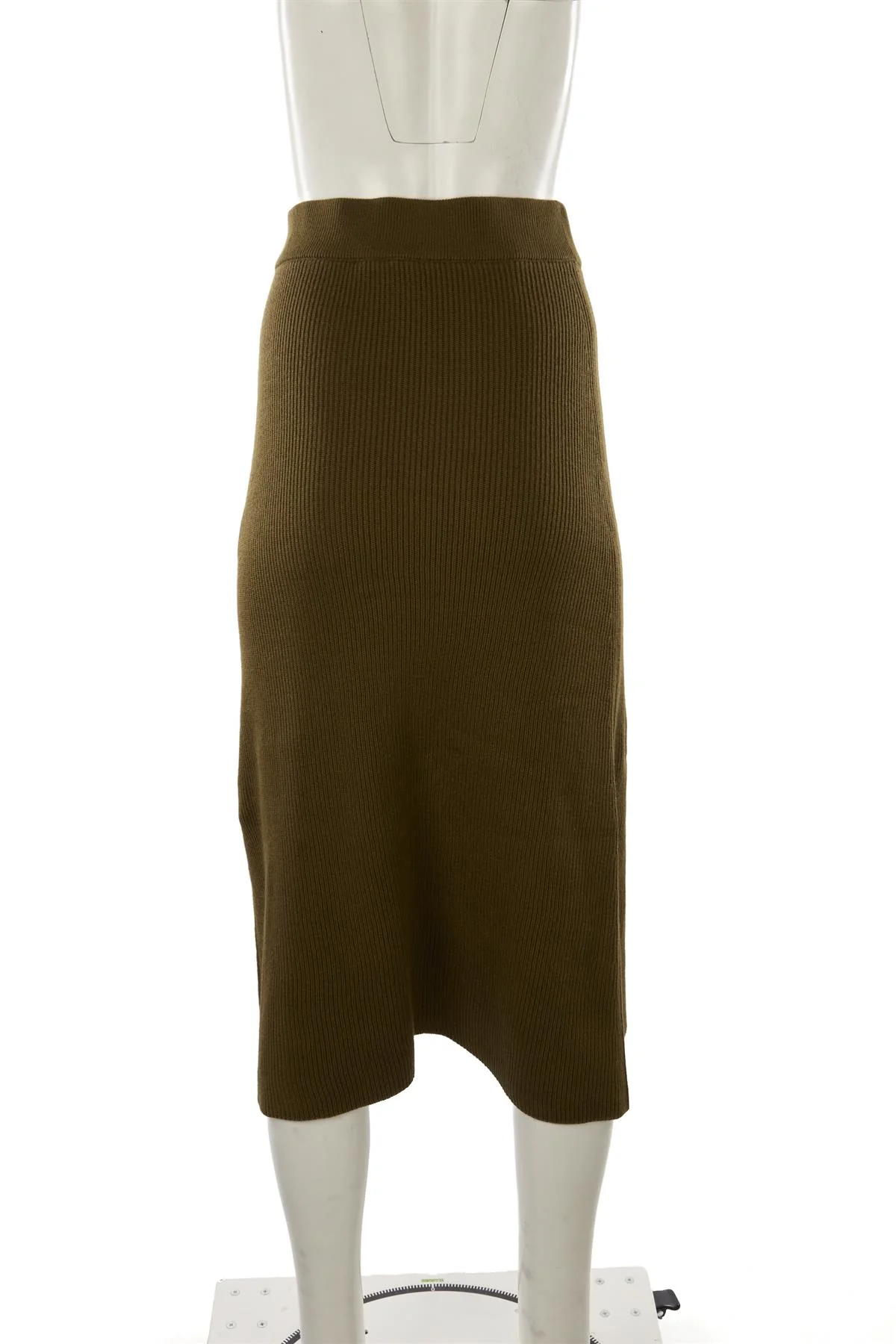 SÉZANE GREEN WOOL MIDI SKIRT MEDIUM - Image 4