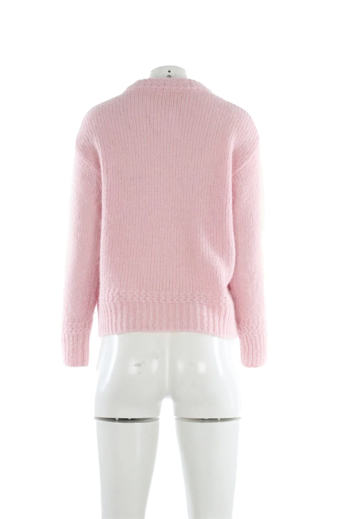 SEZANE PINK MOHAIR SWEATER SMALL - Image 4