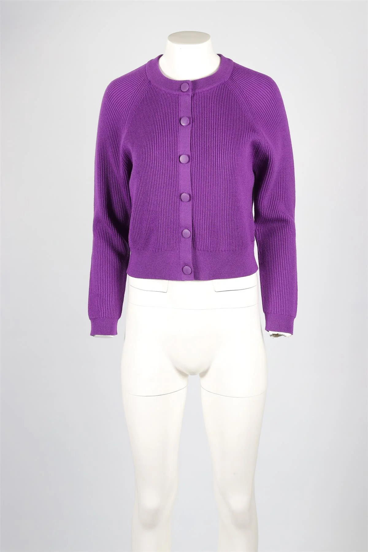 SEZANE PURPLE WOOL CARDIGAN MEDIUM - Image 2