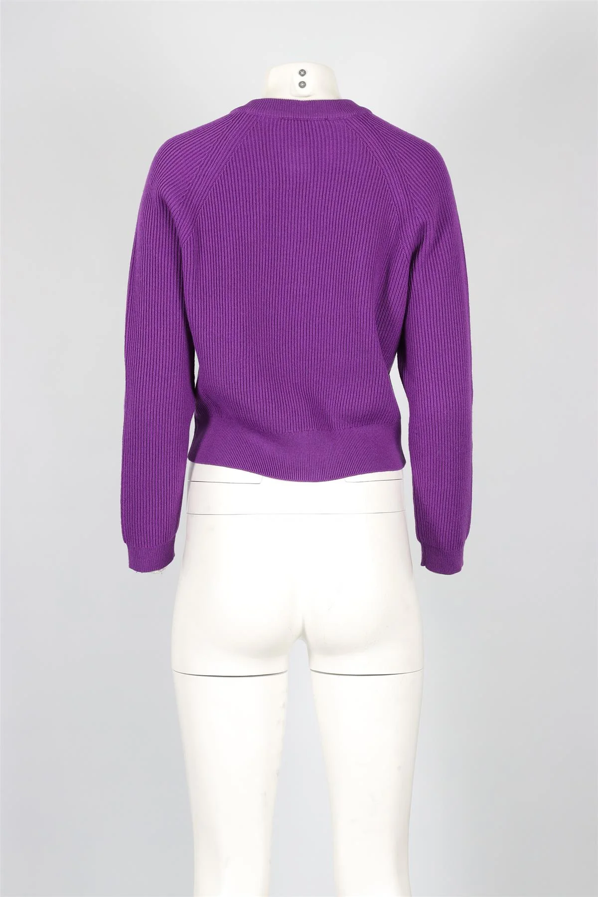 SEZANE PURPLE WOOL CARDIGAN MEDIUM - Image 4