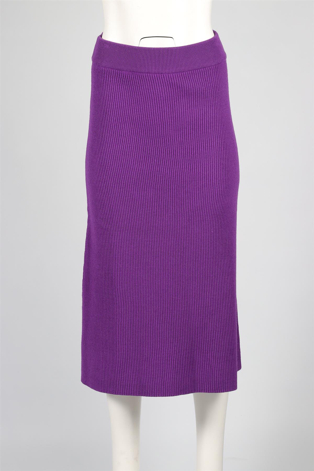 SEZANE PURPLE WOOL SKIRT MEDIUM - Image 2