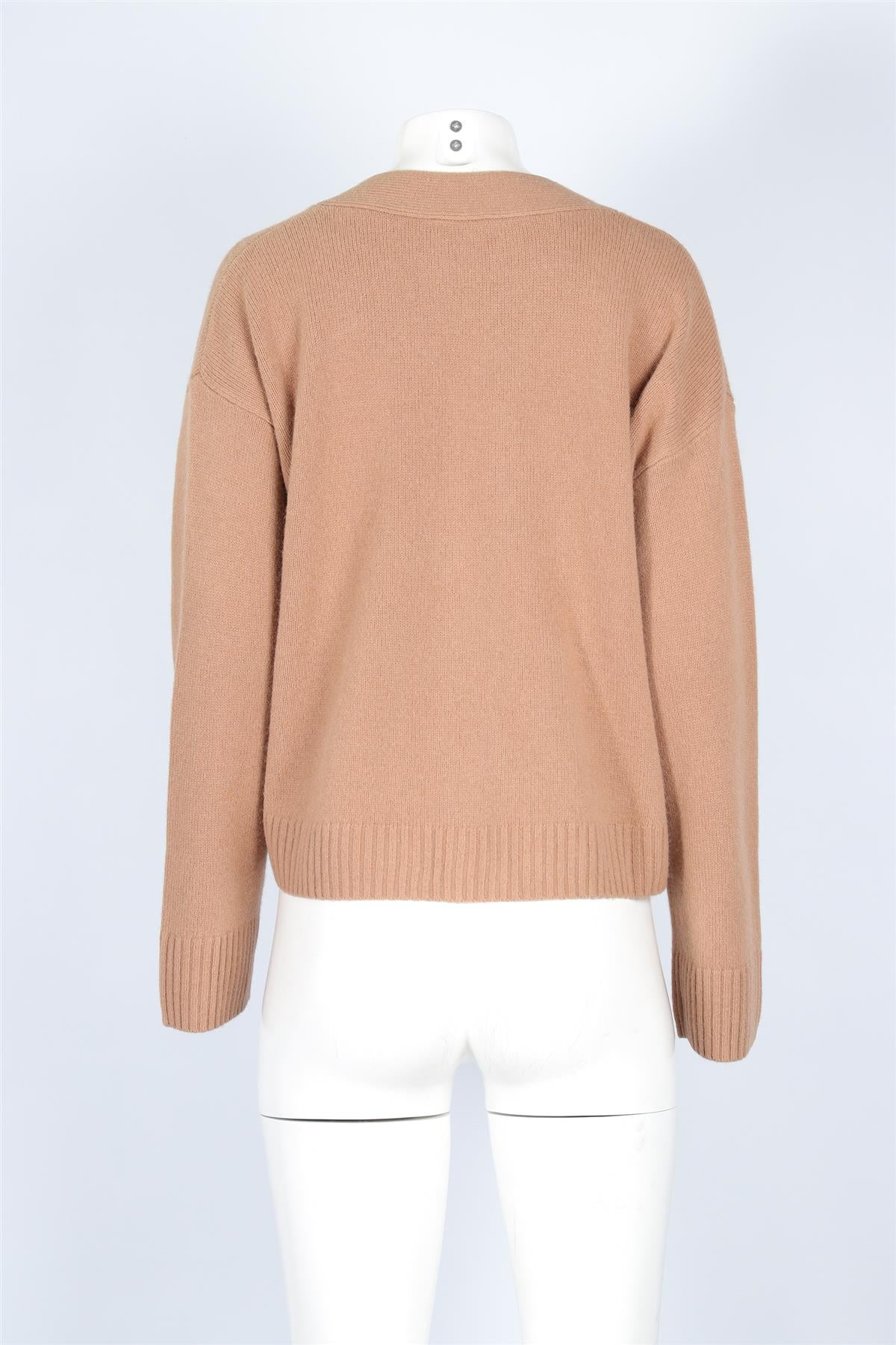 SEZANE TAN WOOL CARDIGAN MEDIUM - Image 4