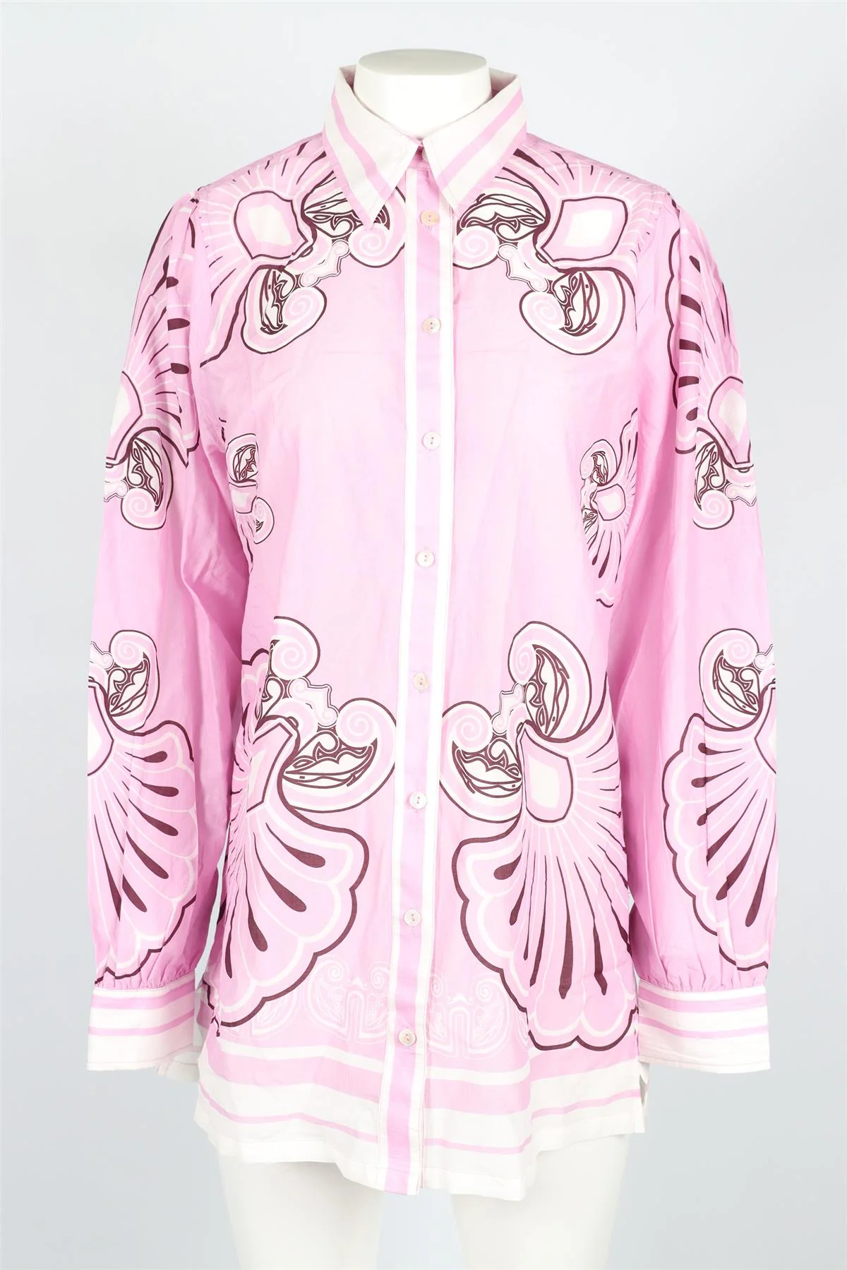 SHANI SHEMER PINK COTTON BLEND SHIRT MEDIUM - Image 2