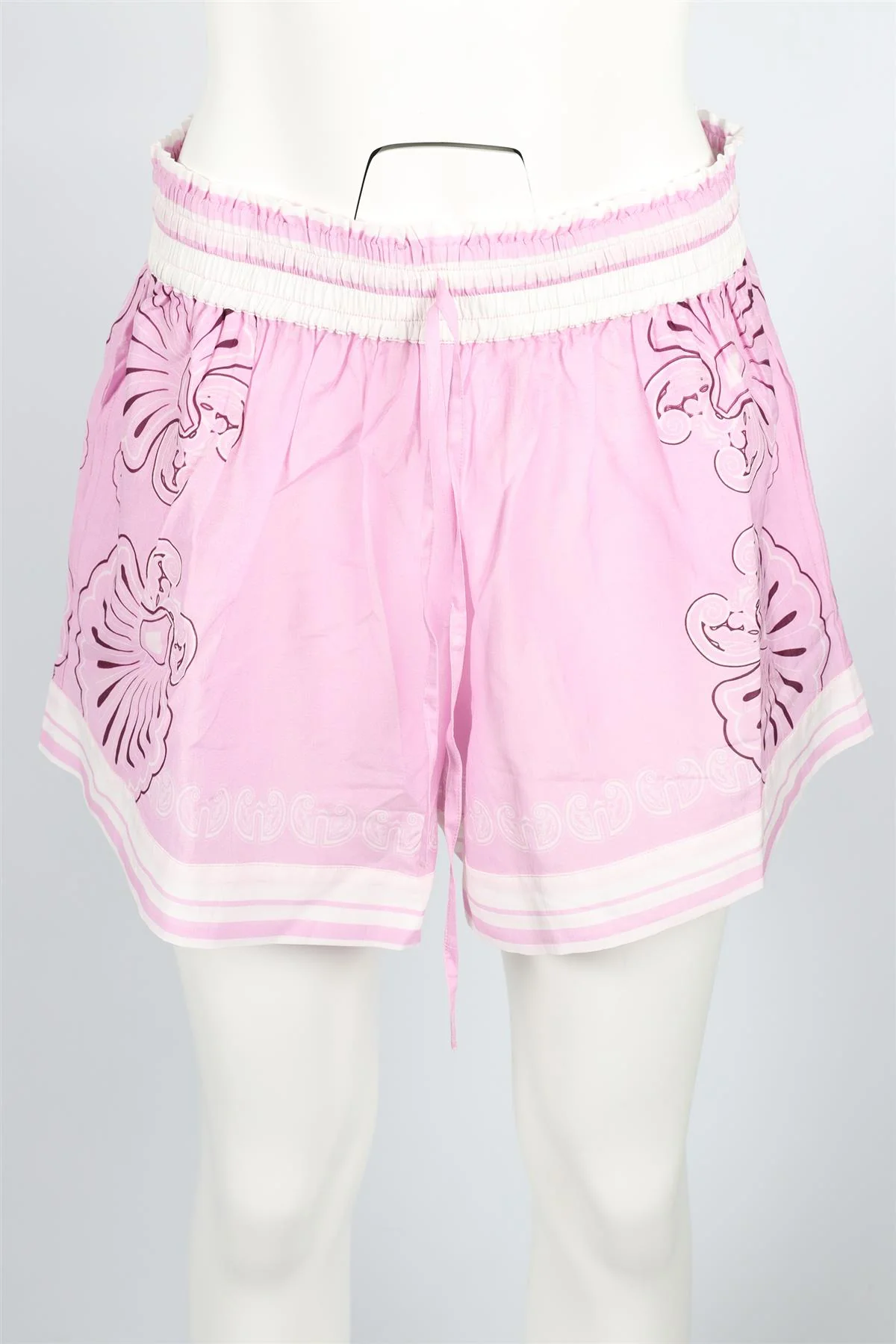 SHANI SHEMER PINK COTTON BLEND SHORTS LARGE - Image 2