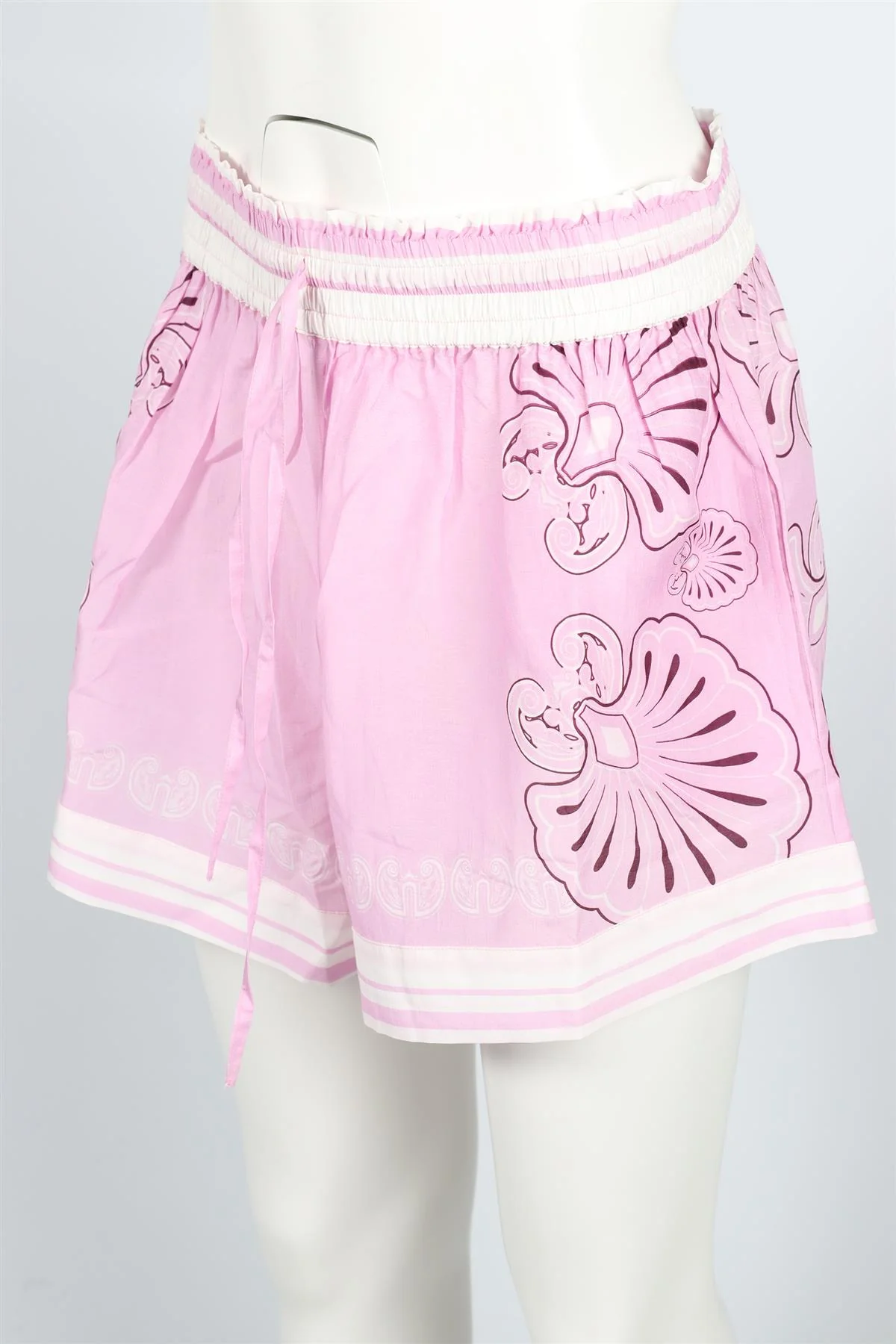 SHANI SHEMER PINK COTTON BLEND SHORTS LARGE - Image 3